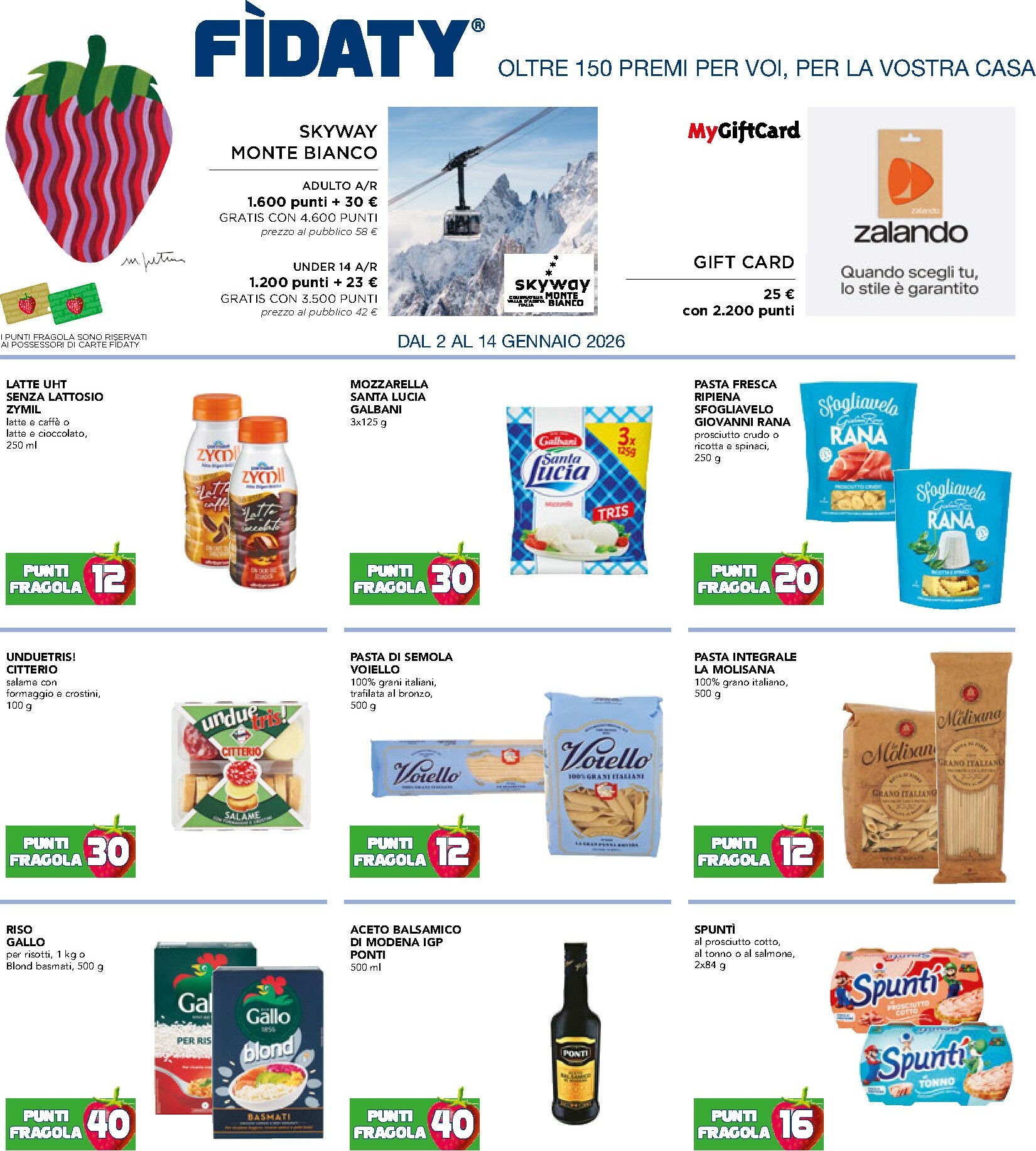 esselunga - Volantino Esselunga - Raccolta Punti Fragola valido dal 02/01 al 14/01