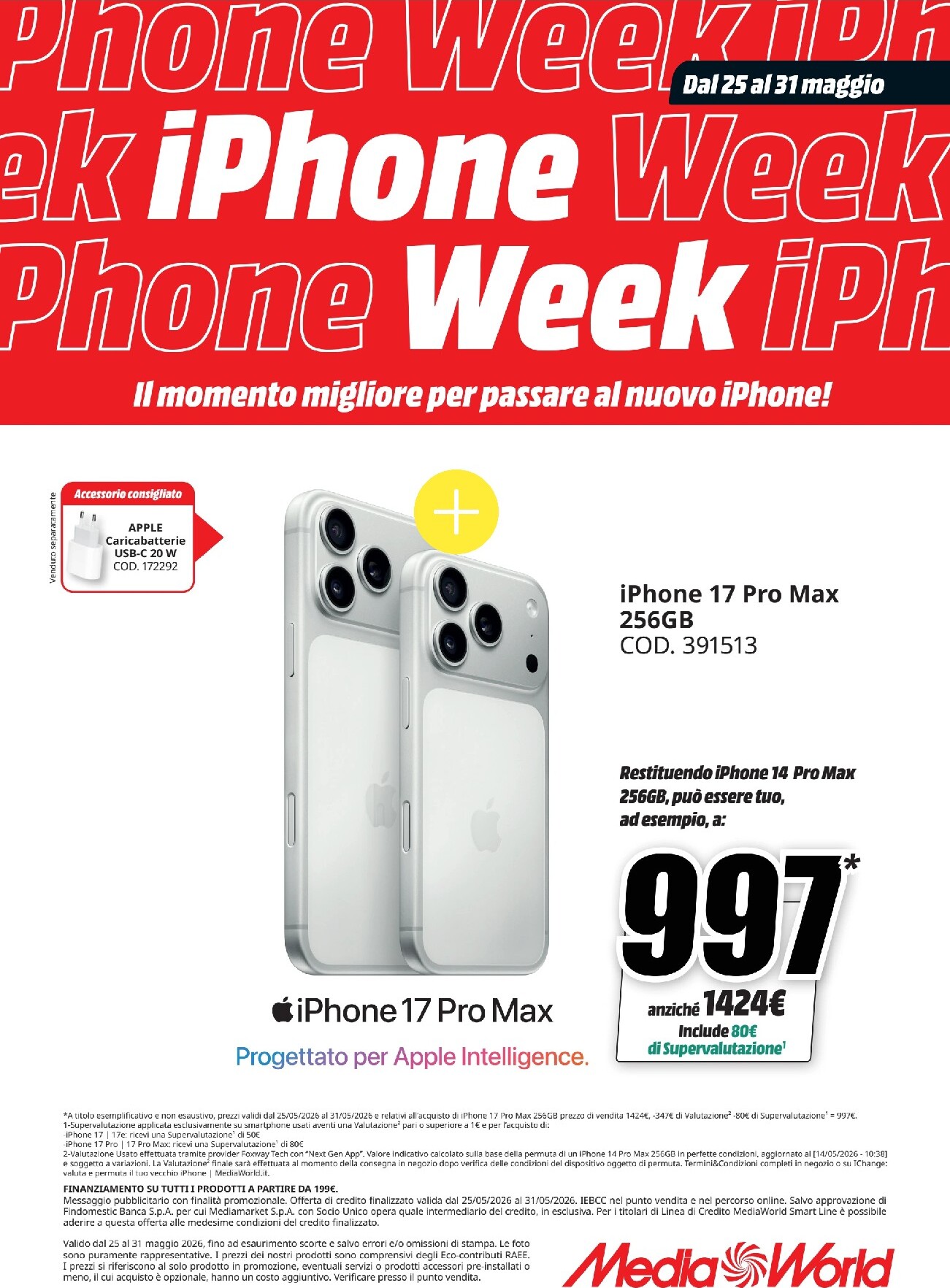 mediaworld - Volantino attuale di Mediaworld - Iphone week valido dal lunedì 25/05/2026 al domenica 31/05/2026 - page: 3