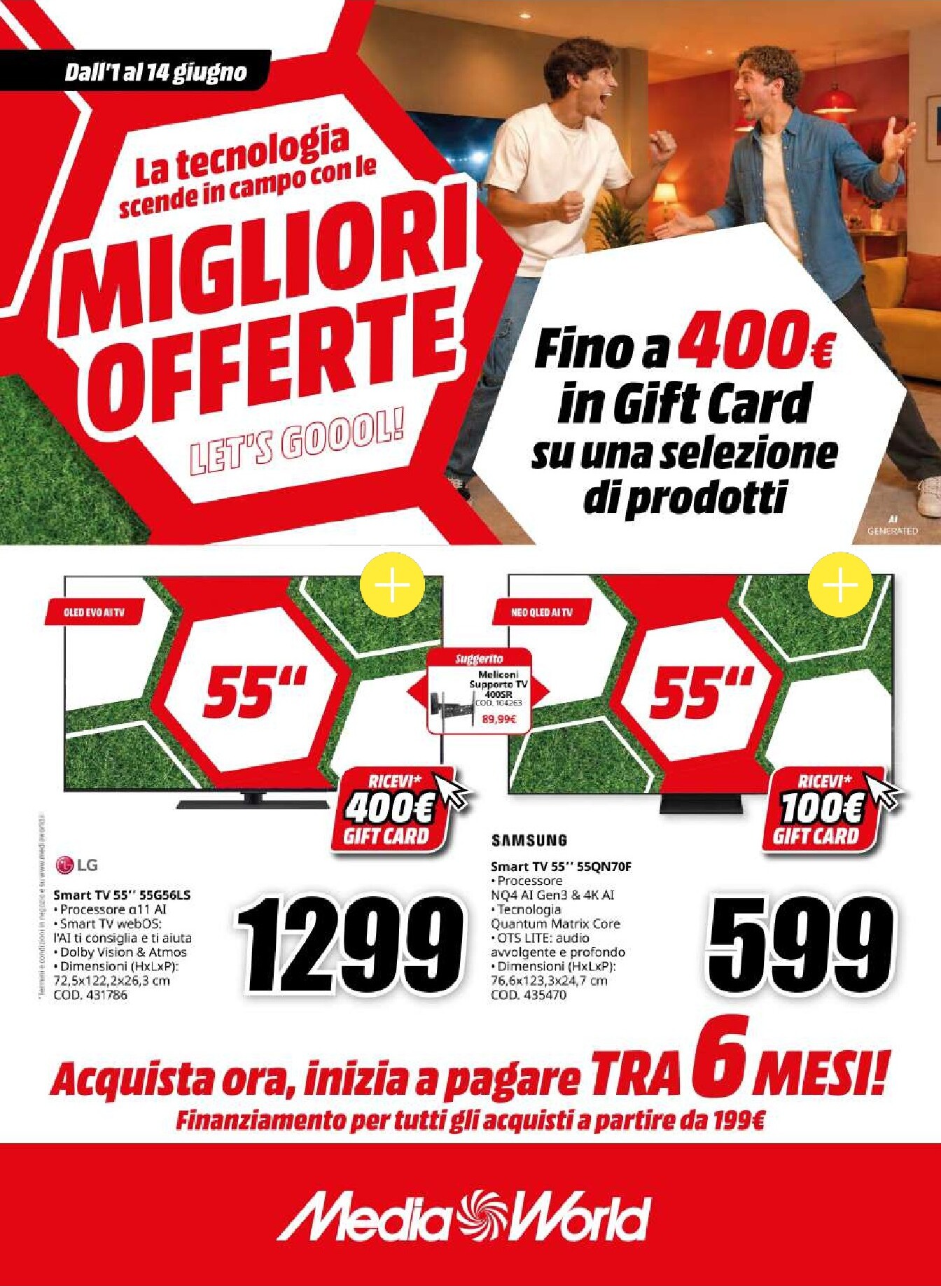 mediaworld - Volantino attuale di Mediaworld valido dal lunedì 01/06/2026 al domenica 14/06/2026