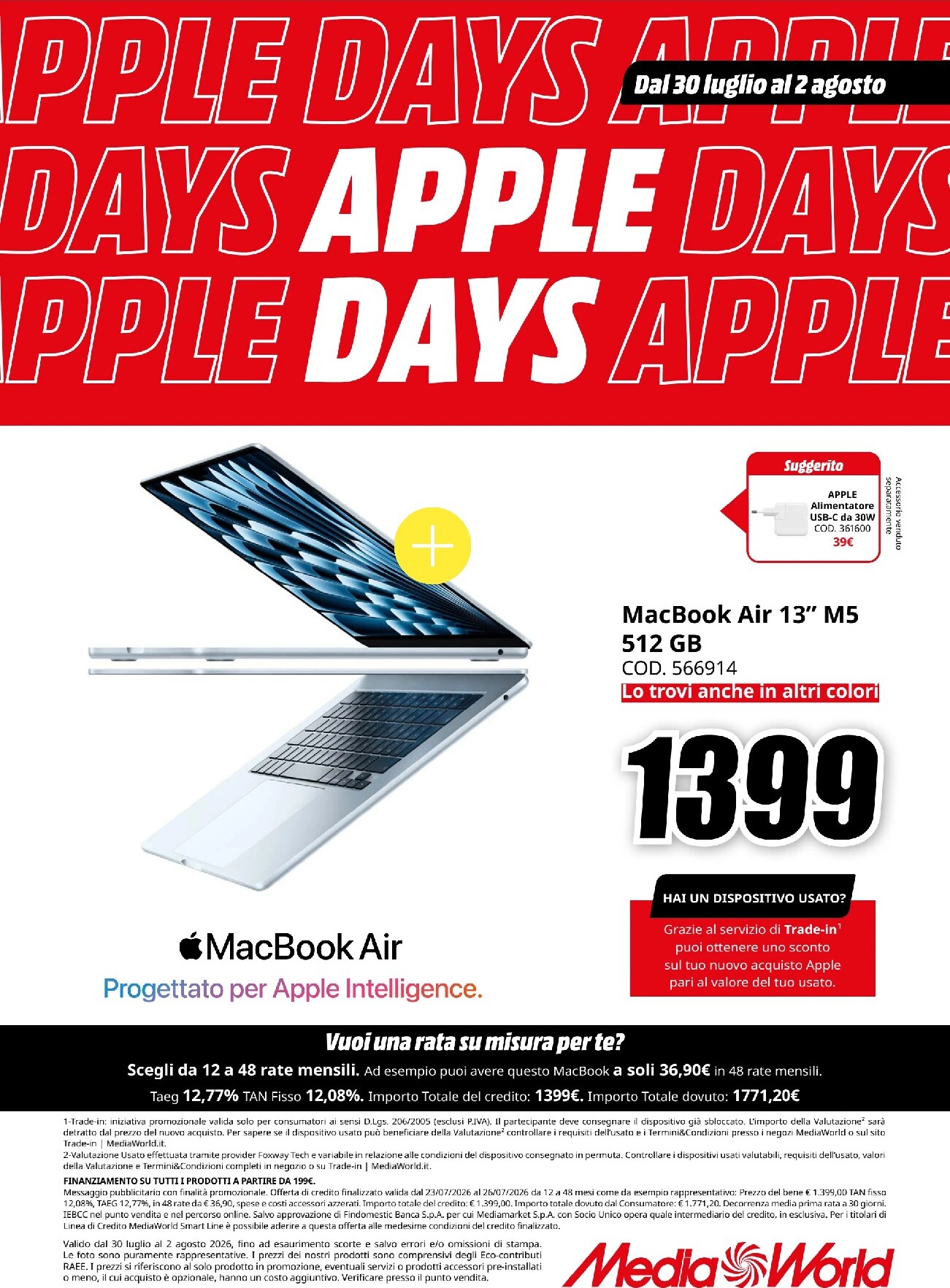 mediaworld - Volantino attuale di Mediaworld - Apple Days valido dal giovedì 30/07/2026 al domenica 02/08/2026 - page: 2