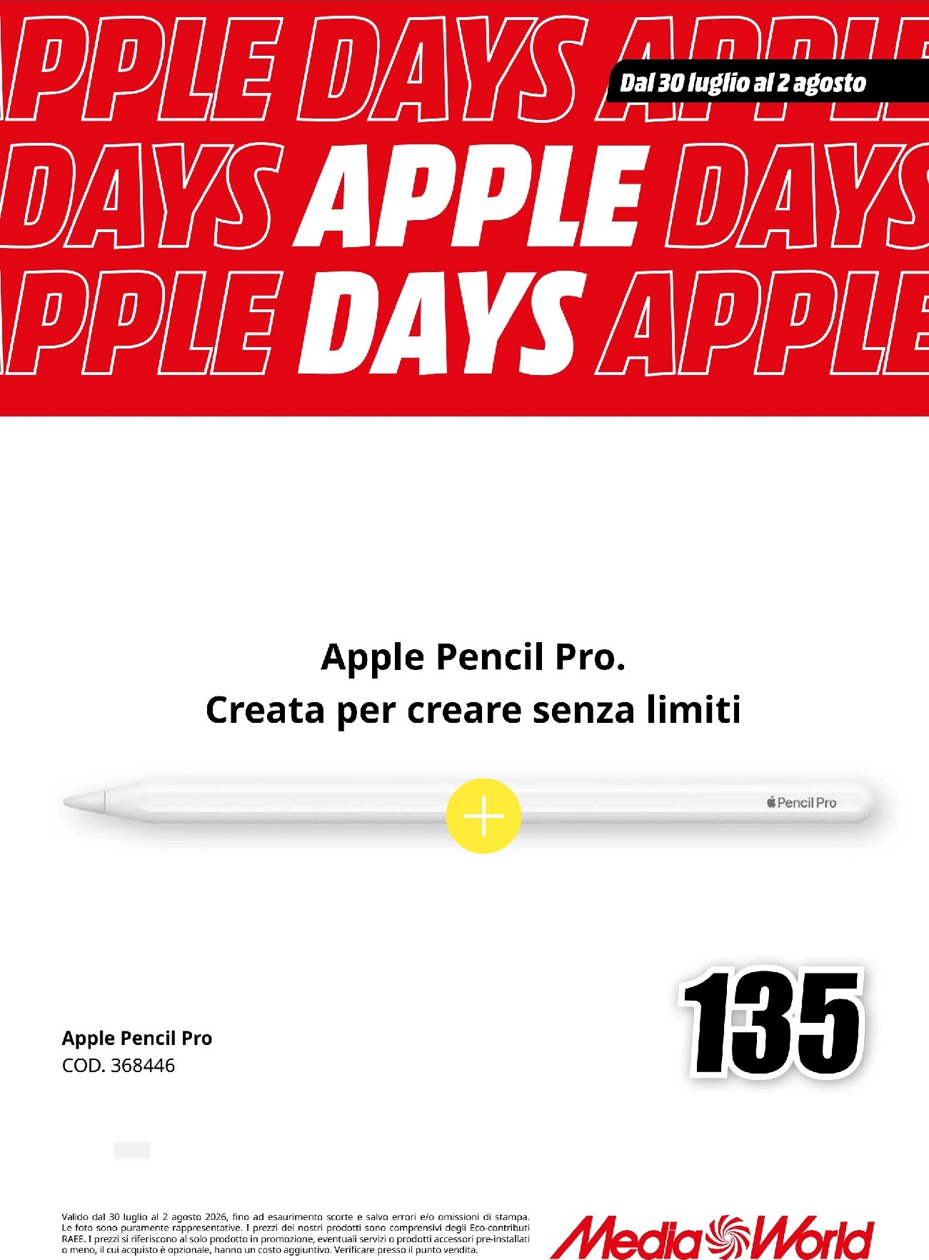 mediaworld - Volantino attuale di Mediaworld - Apple Days valido dal giovedì 30/07/2026 al domenica 02/08/2026 - page: 9