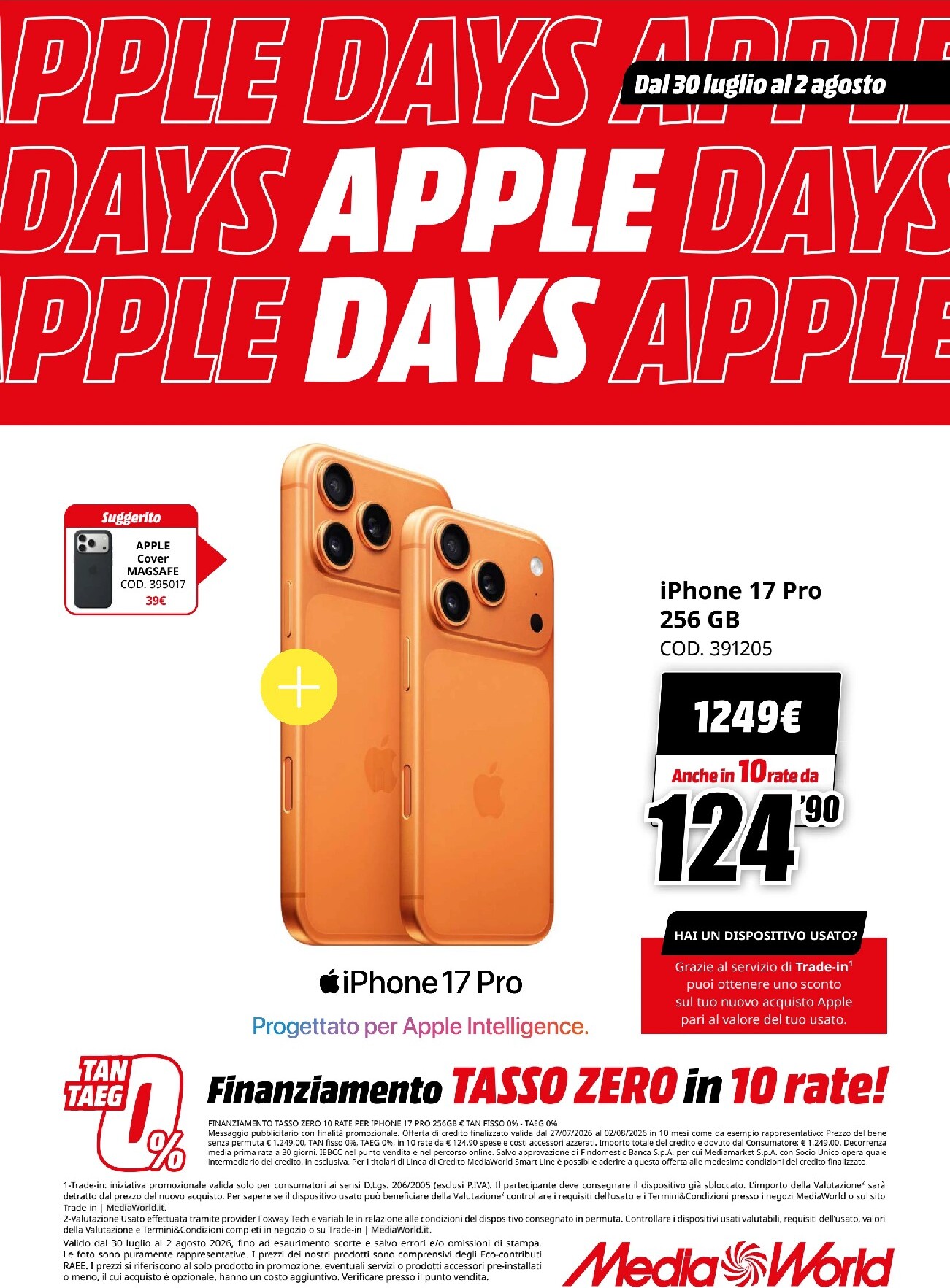 mediaworld - Volantino attuale di Mediaworld - Apple Days valido dal giovedì 30/07/2026 al domenica 02/08/2026 - page: 3