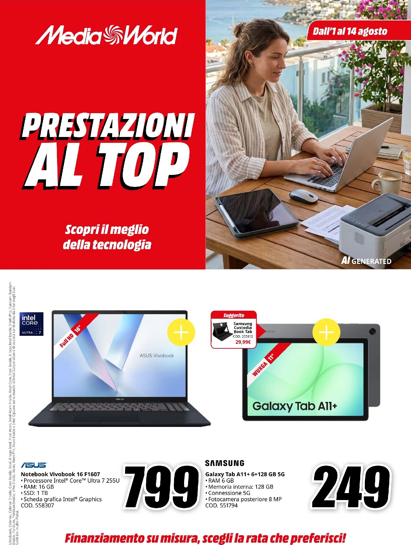 mediaworld - Volantino attuale di Mediaworld valido dal sabato 01/08/2026 al venerdì 14/08/2026
