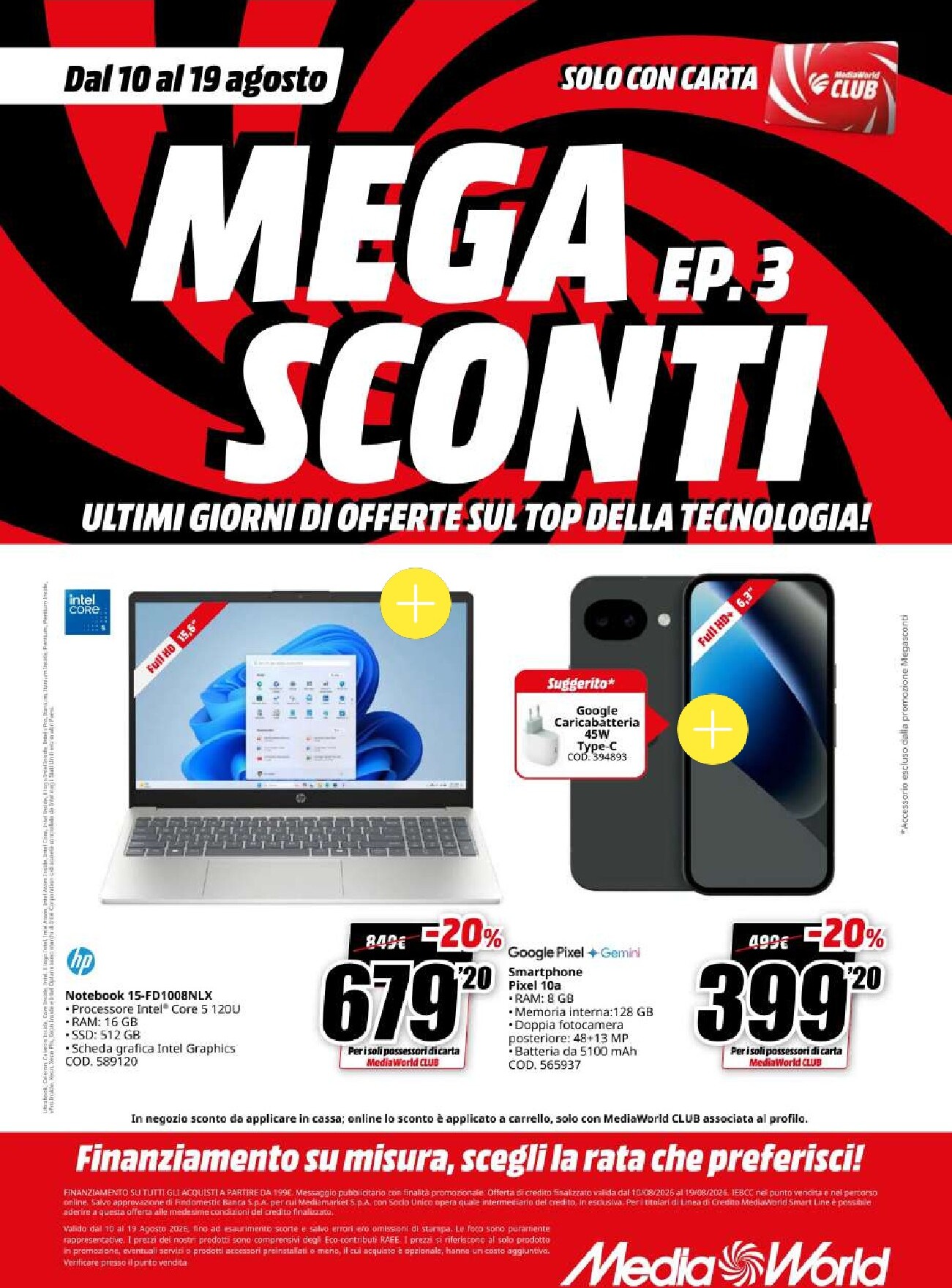 mediaworld - Volantino attuale di Mediaworld valido dal lunedì 10/08/2026 al mercoledì 19/08/2026 - page: 1