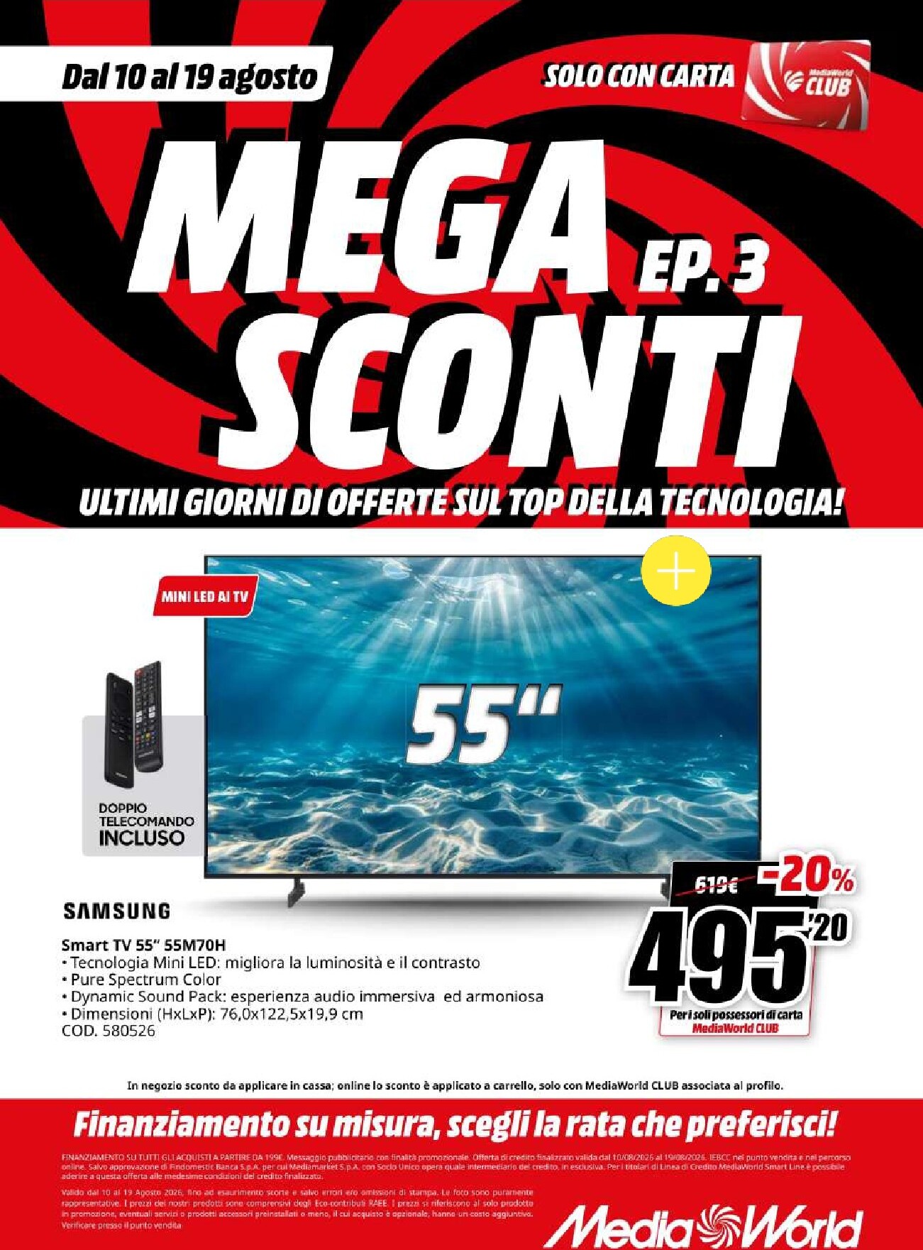 mediaworld - Volantino attuale di Mediaworld valido dal lunedì 10/08/2026 al mercoledì 19/08/2026 - page: 26