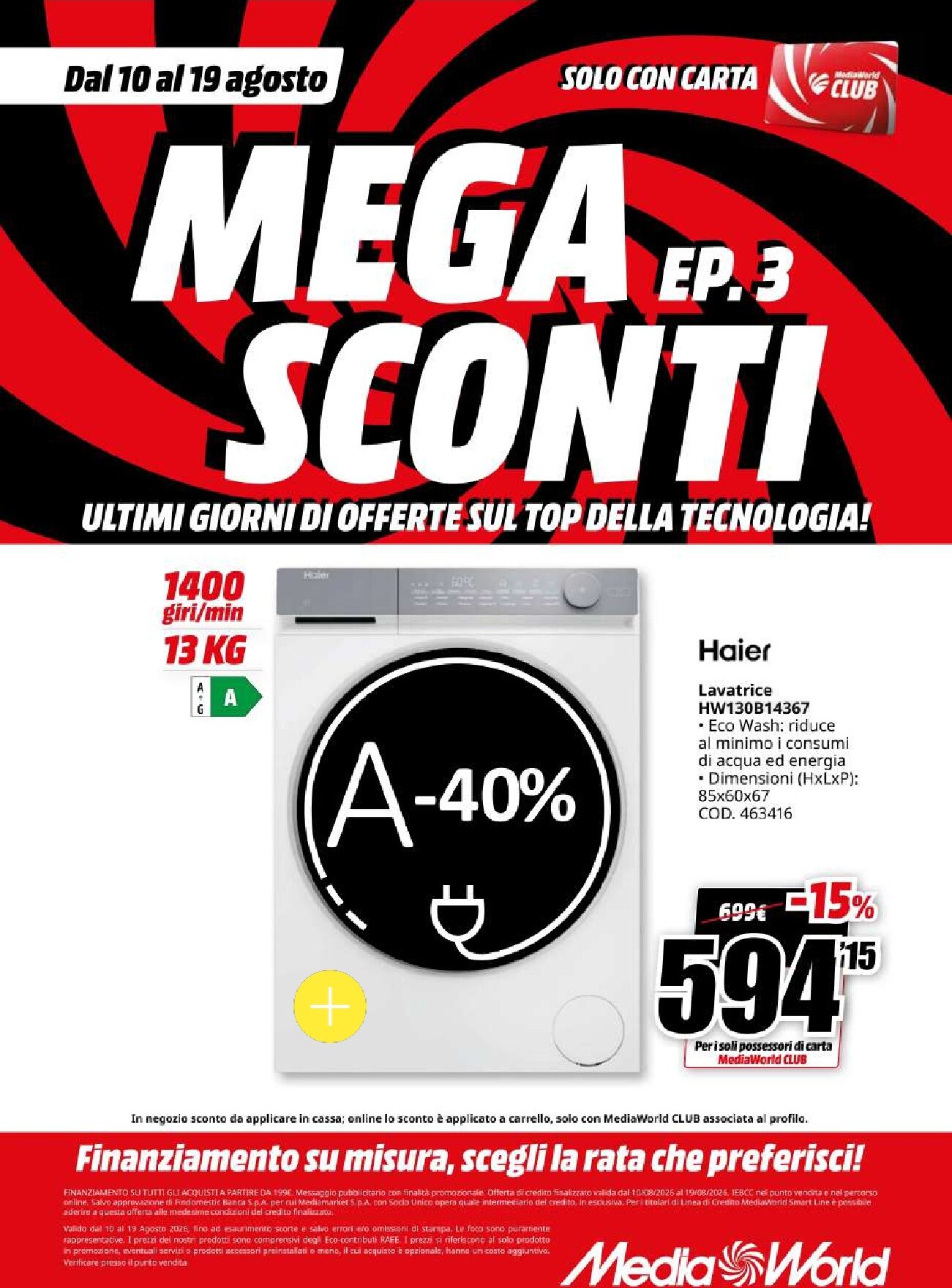 mediaworld - Volantino attuale di Mediaworld valido dal lunedì 10/08/2026 al mercoledì 19/08/2026 - page: 46