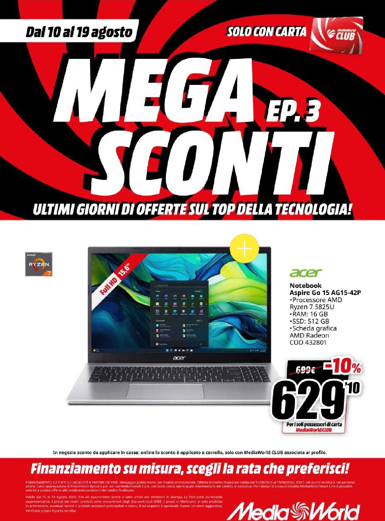 mediaworld - Volantino attuale di Mediaworld valido dal lunedì 10/08/2026 al mercoledì 19/08/2026 - page: 13