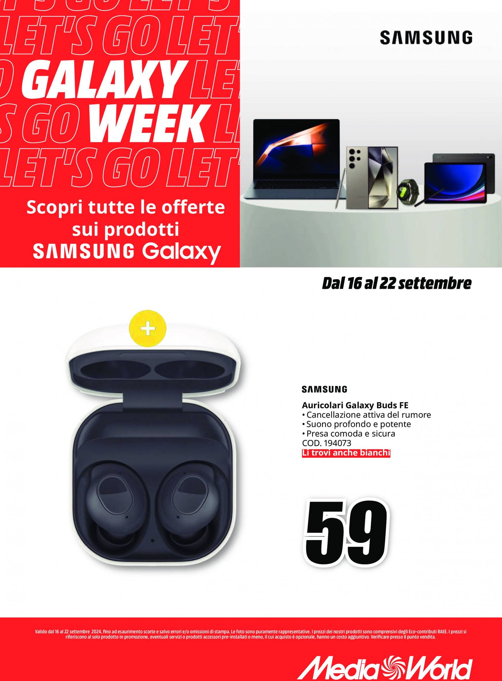 mediaworld - Nuovo volantino Mediaworld 16.09. - 22.09. - page: 1