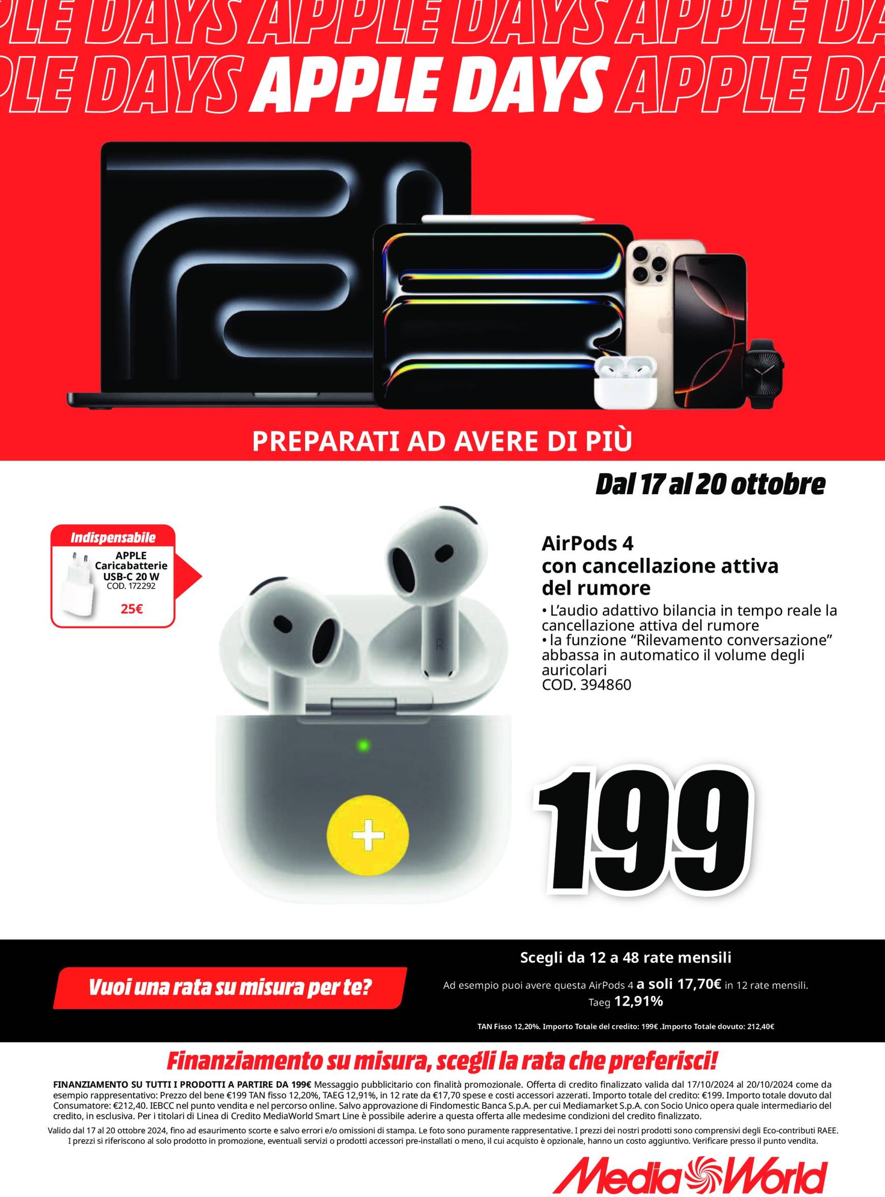 mediaworld - Volantino Mediaworld - Apple Days valido dal 17.10. al 20.10. - page: 1