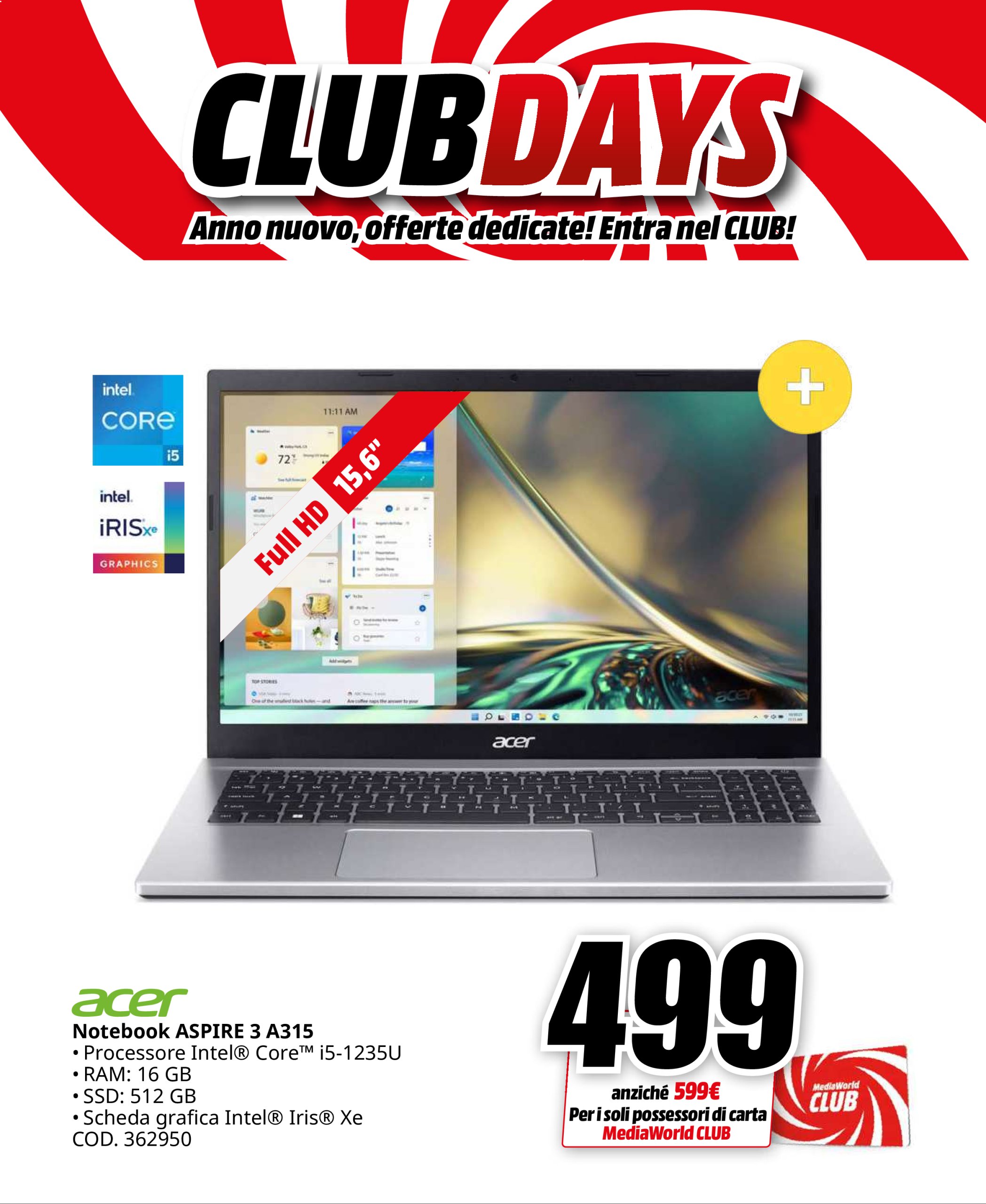 mediaworld - Volantino Mediaworld - Club Days valido dal 26/12 al 03/01 - page: 19