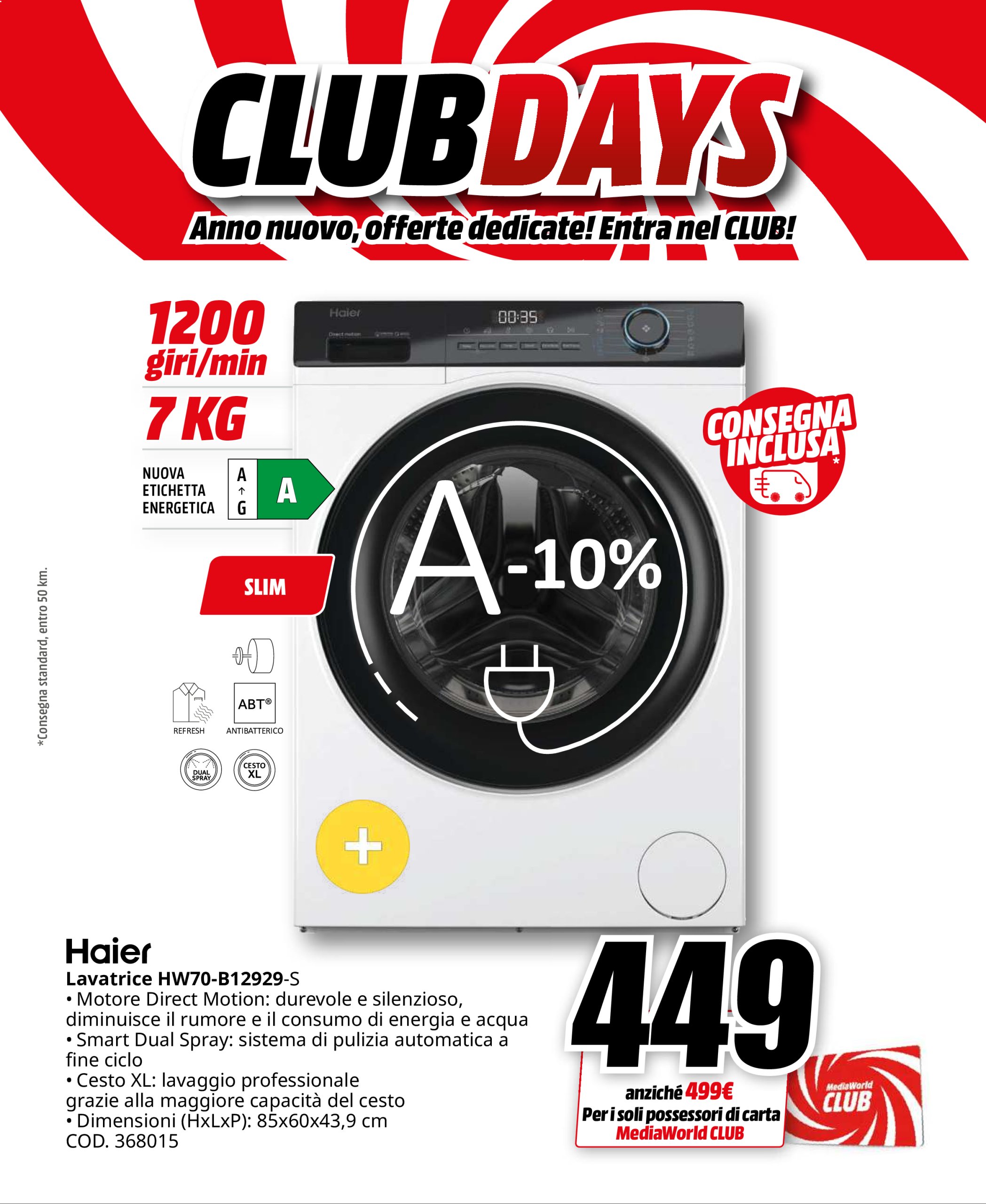 mediaworld - Volantino Mediaworld - Club Days valido dal 26/12 al 03/01 - page: 47