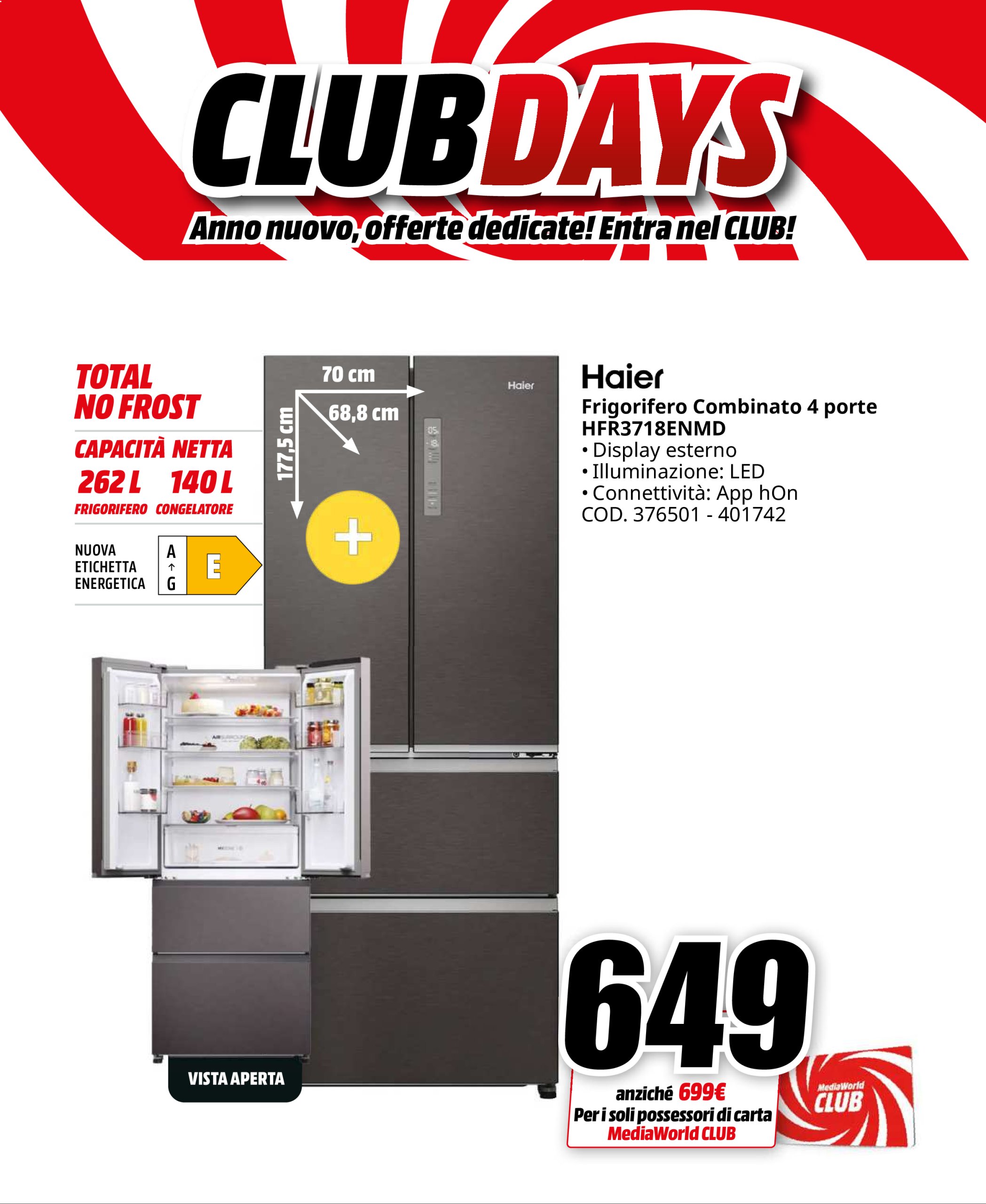 mediaworld - Volantino Mediaworld - Club Days valido dal 26/12 al 03/01 - page: 50