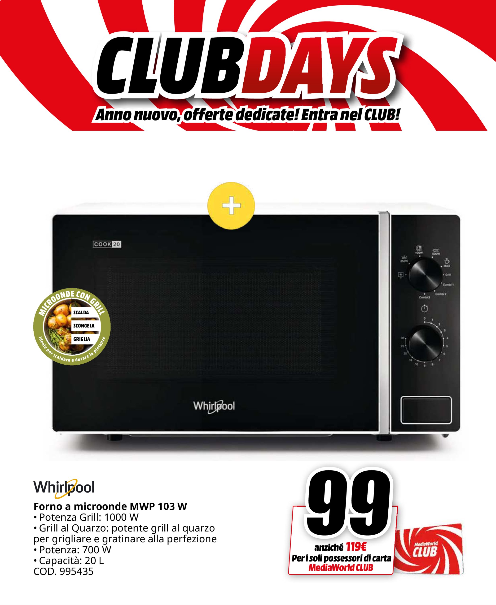 mediaworld - Volantino Mediaworld - Club Days valido dal 26/12 al 03/01 - page: 43