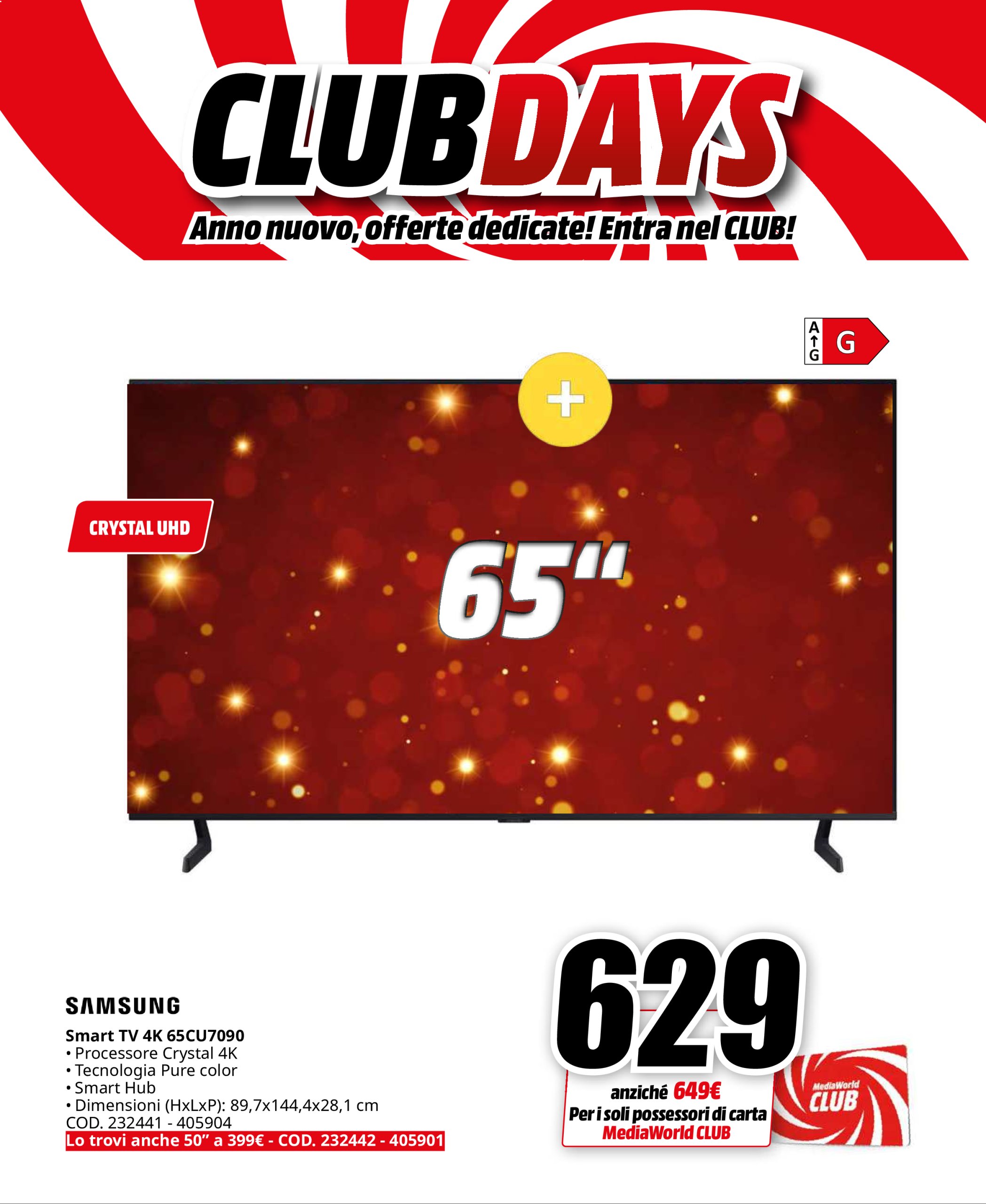 mediaworld - Volantino Mediaworld - Club Days valido dal 26/12 al 03/01 - page: 28