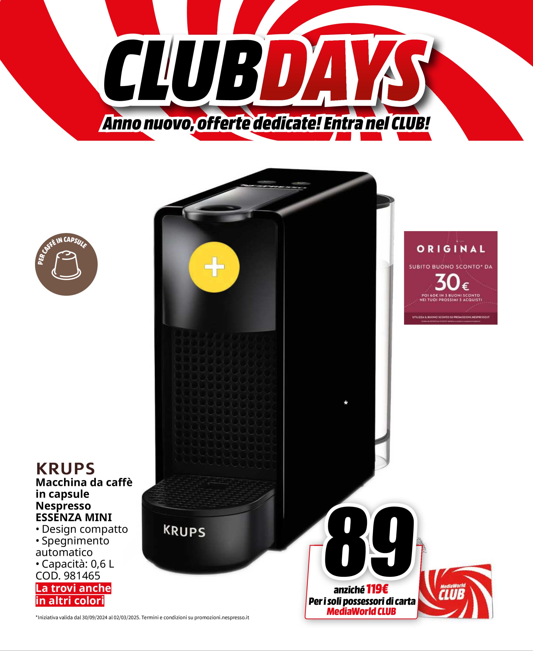 mediaworld - Volantino Mediaworld - Club Days valido dal 26/12 al 03/01 - page: 38