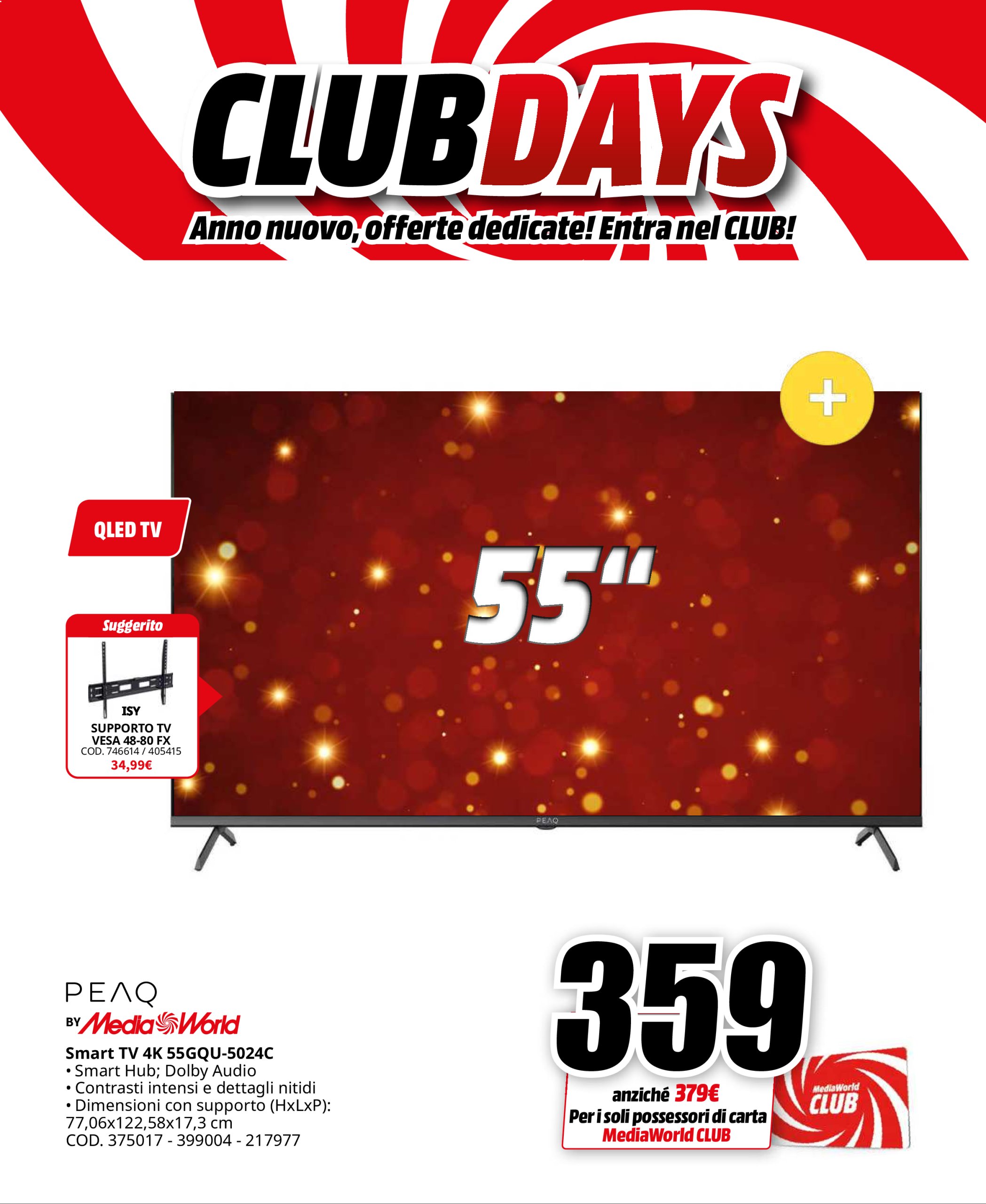 mediaworld - Volantino Mediaworld - Club Days valido dal 26/12 al 03/01 - page: 30