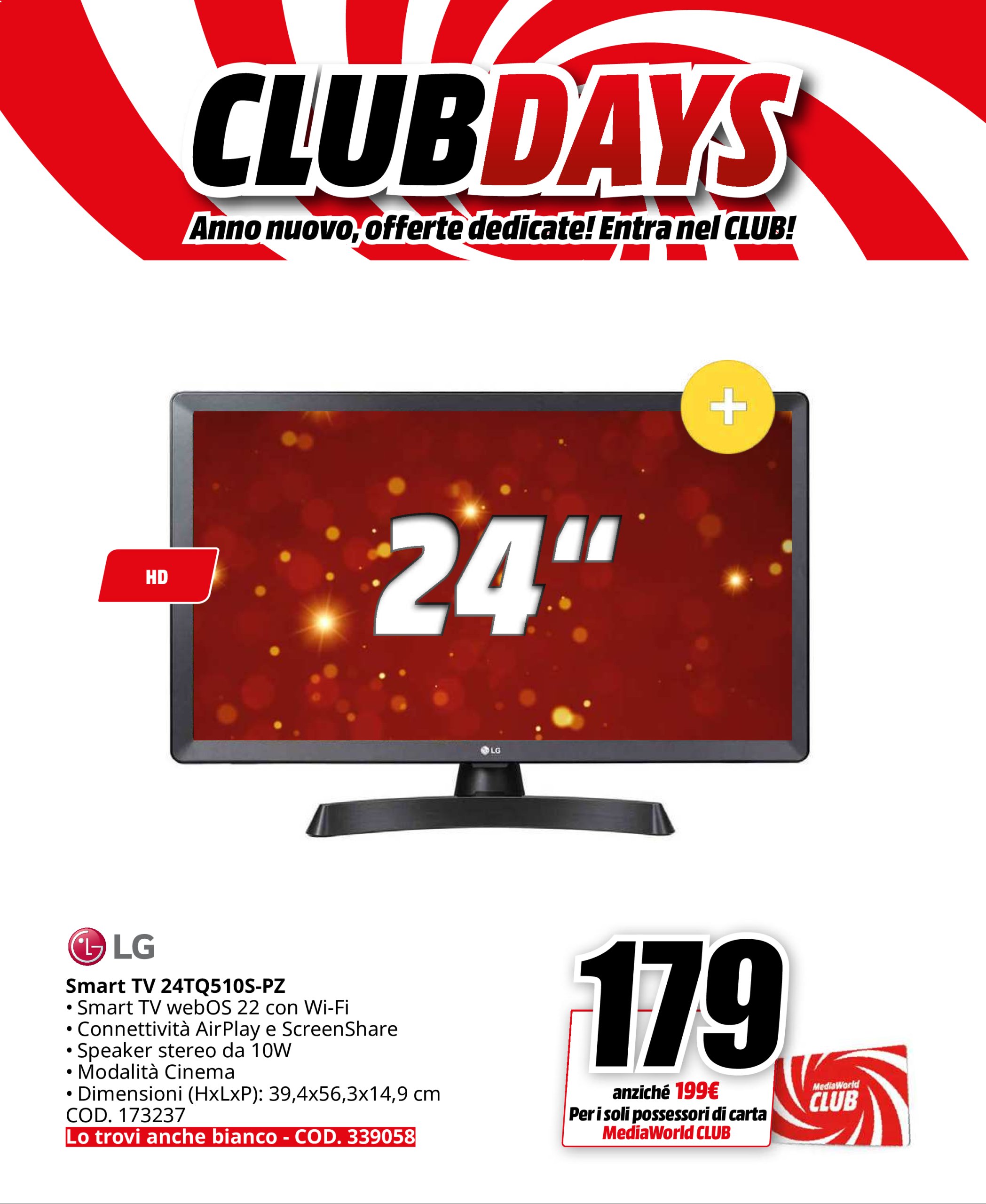 mediaworld - Volantino Mediaworld - Club Days valido dal 26/12 al 03/01 - page: 33