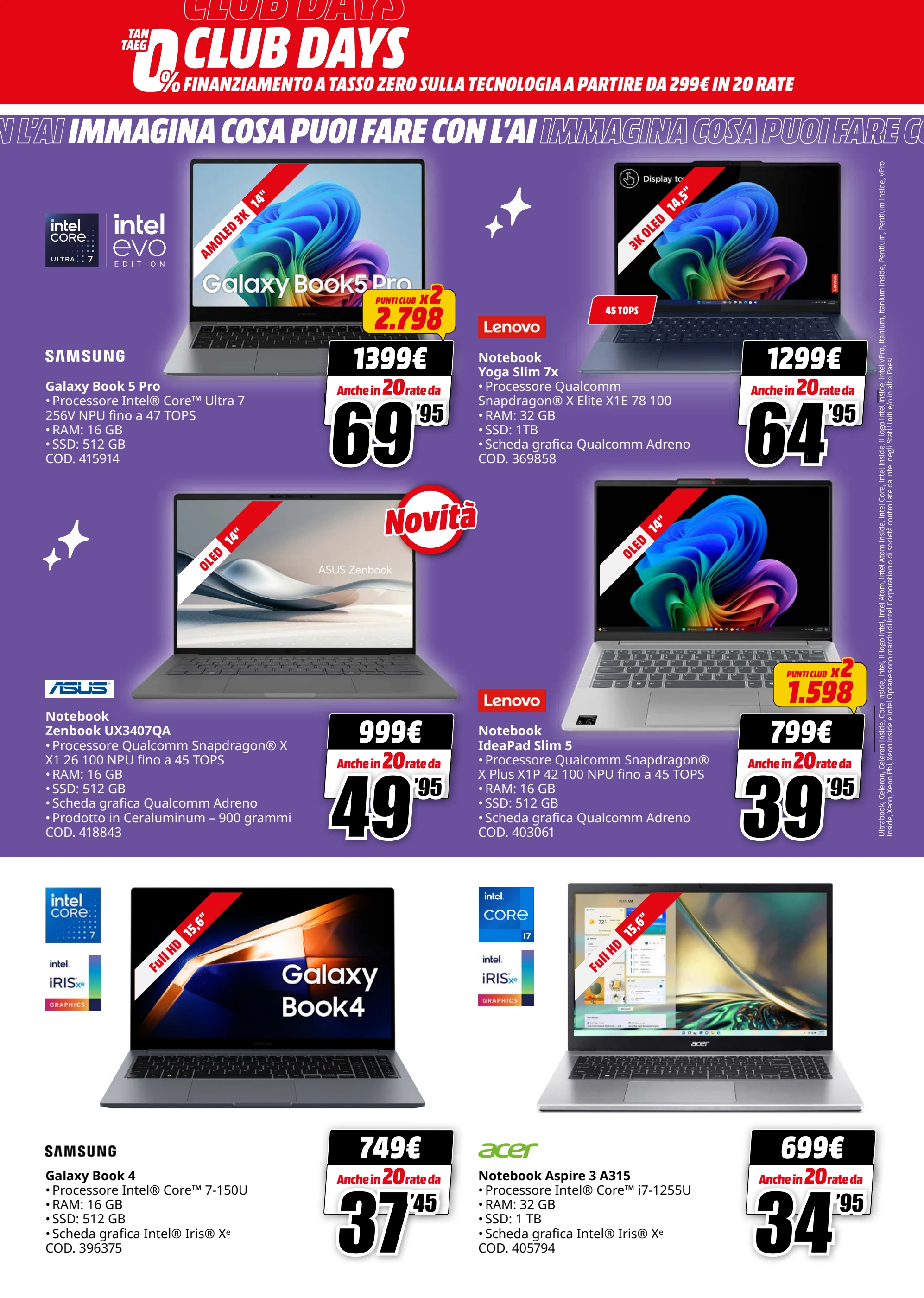 mediaworld - Volantino Mediaworld - Tasso Zero valido dal 25/04 al 08/05 - page: 10
