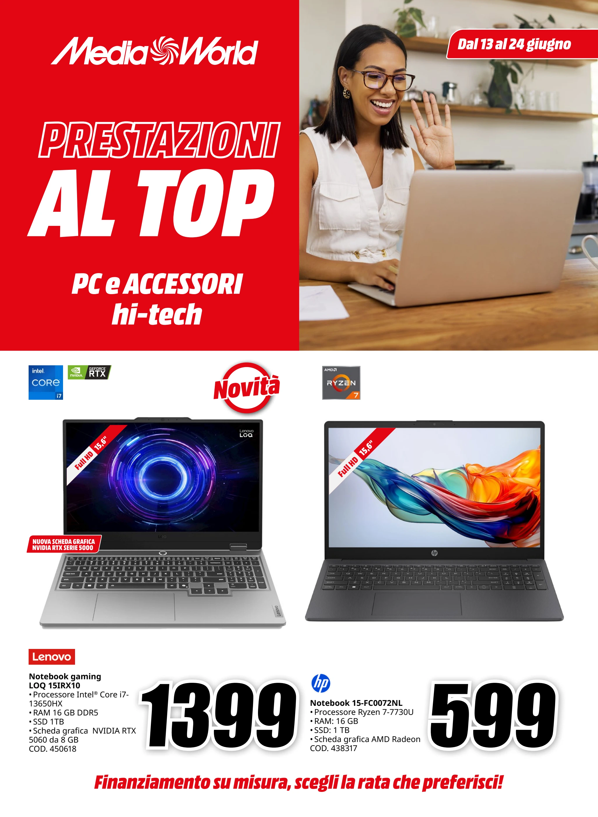 mediaworld - Volantino Mediaworld - Prestazioni al Top valido dal 13/06 al 24/06 - page: 1