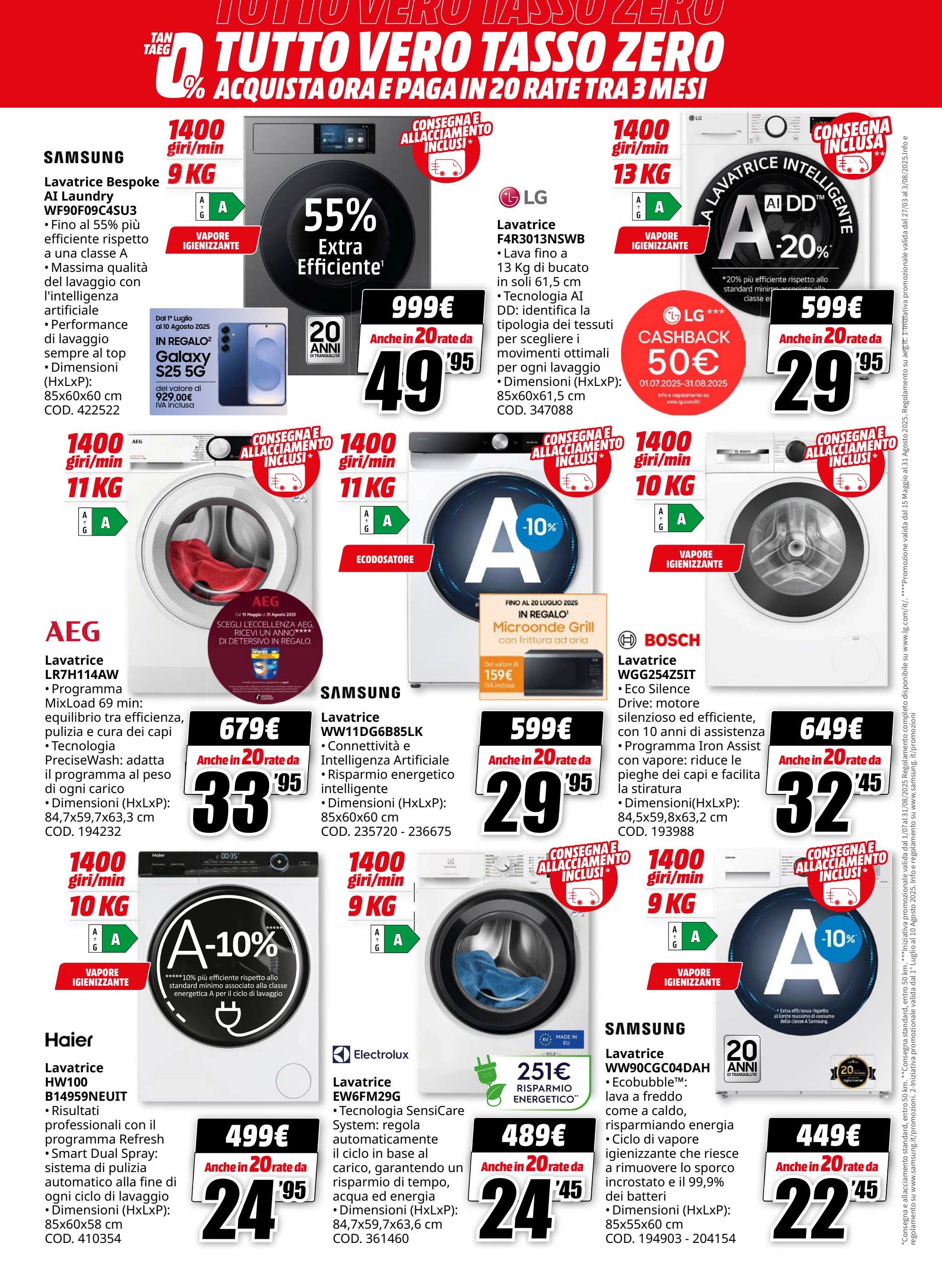 mediaworld - Volantino Mediaworld - Tutto Vero Tasso Zero valido dal 14/07 al 27/07 - page: 24
