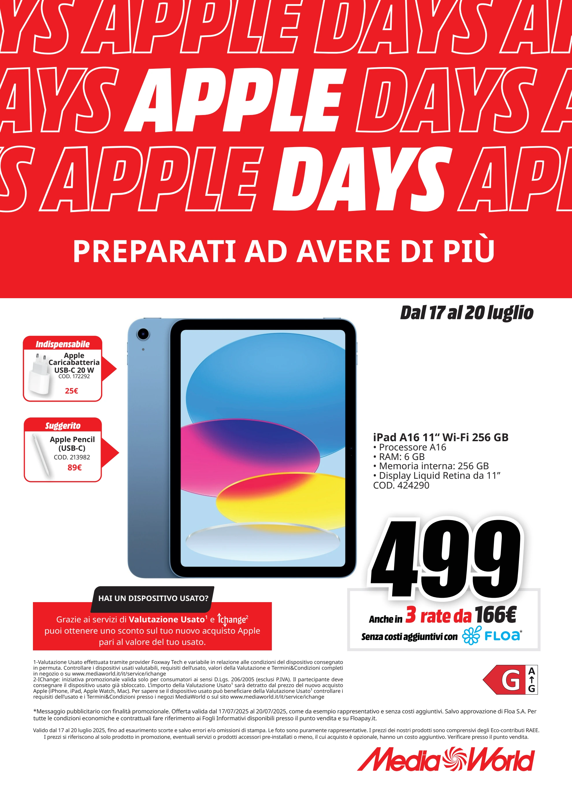 mediaworld - Volantino Mediaworld - Apple Days valido dal 17/07 al 20/07 - page: 7