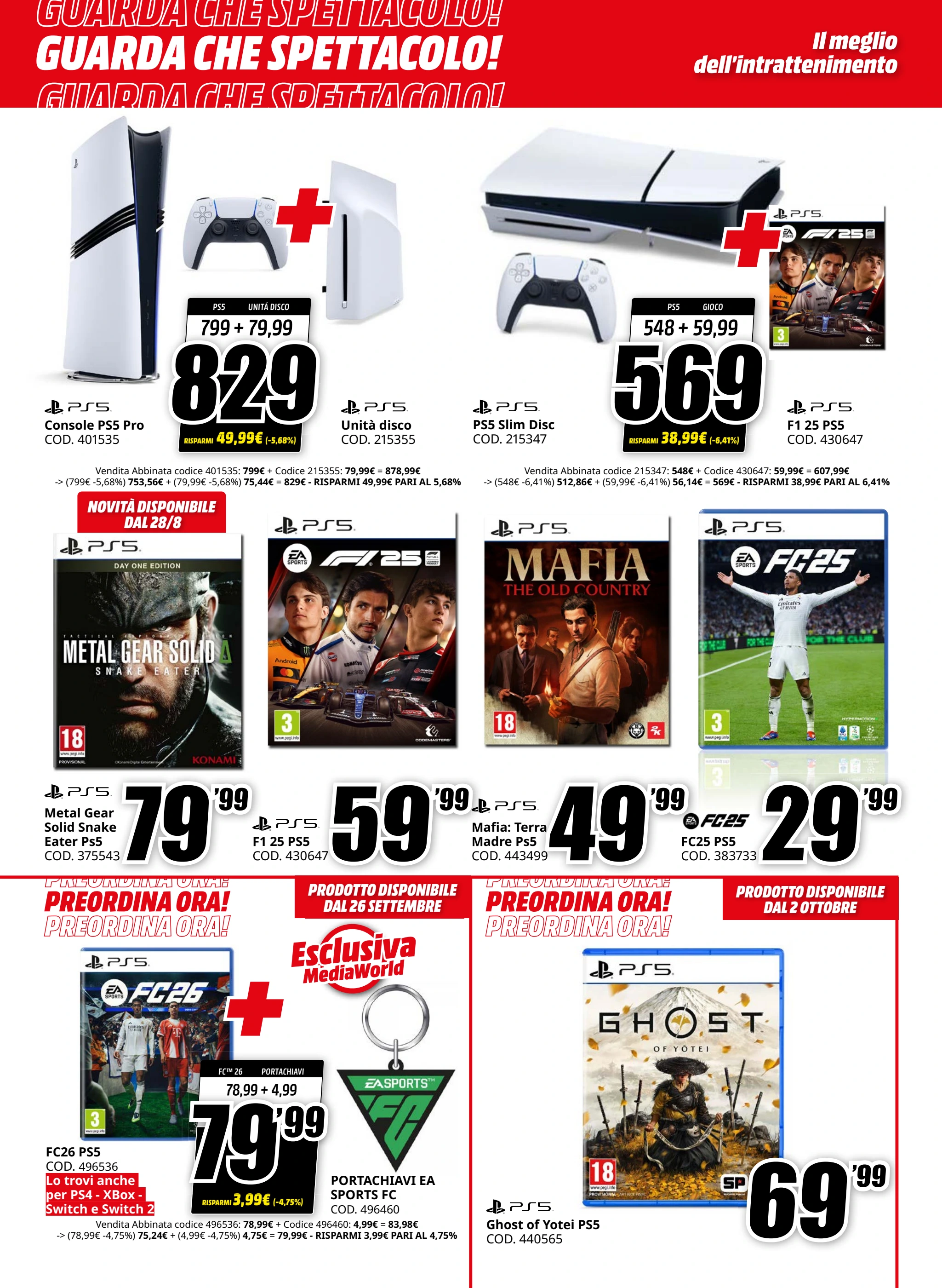 mediaworld - Volantino Mediaworld - Guarda che Spettacolo valido dal 27/08 al 07/09 - page: 12