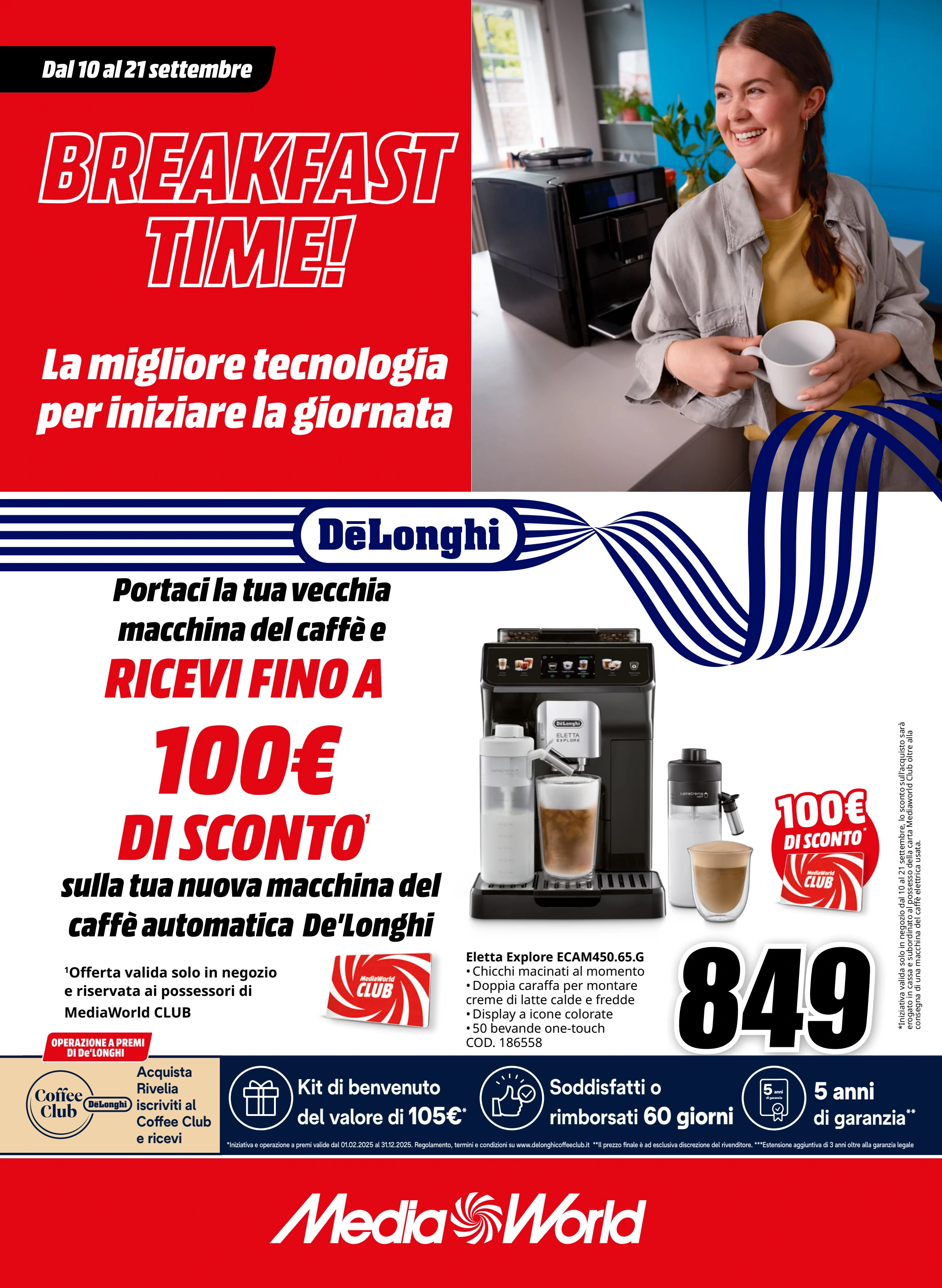 mediaworld - Volantino Mediaworld - Breakfast Time! valido dal 10/09 al 21/09