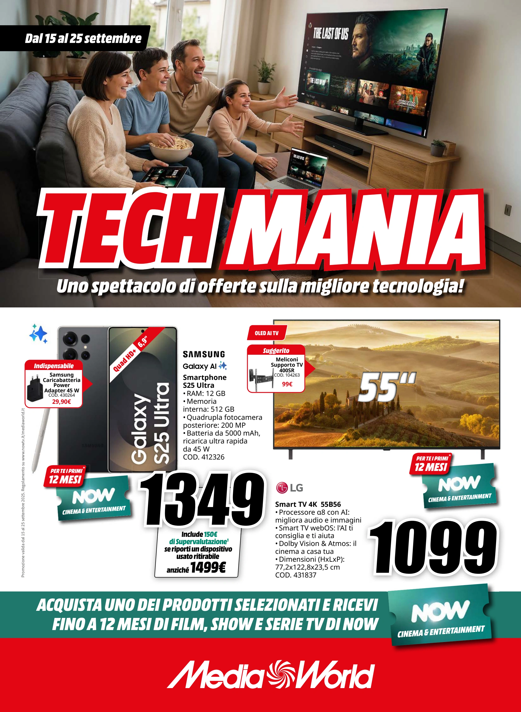 mediaworld - Volantino Mediaworld - Tech Mania valido dal 15/09 al 25/09