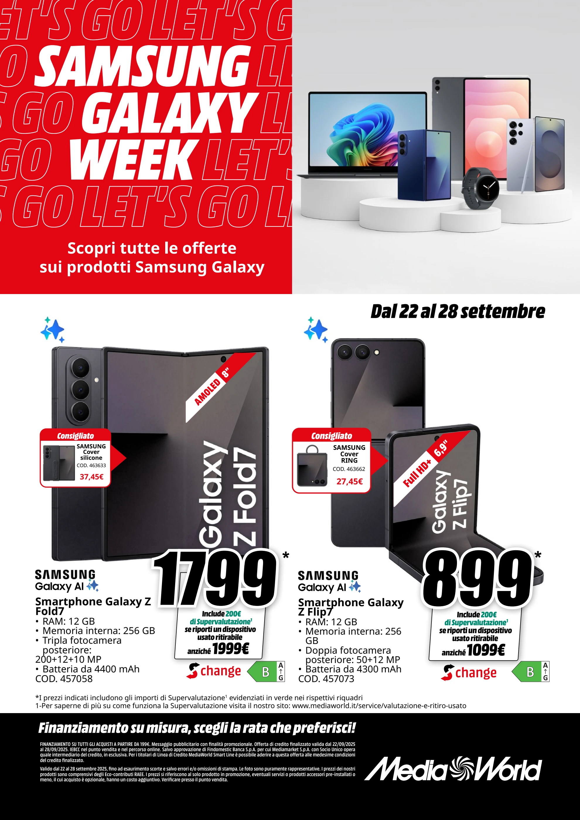 mediaworld - Volantino Mediaworld - Galaxy Week valido dal 22/09 al 28/09