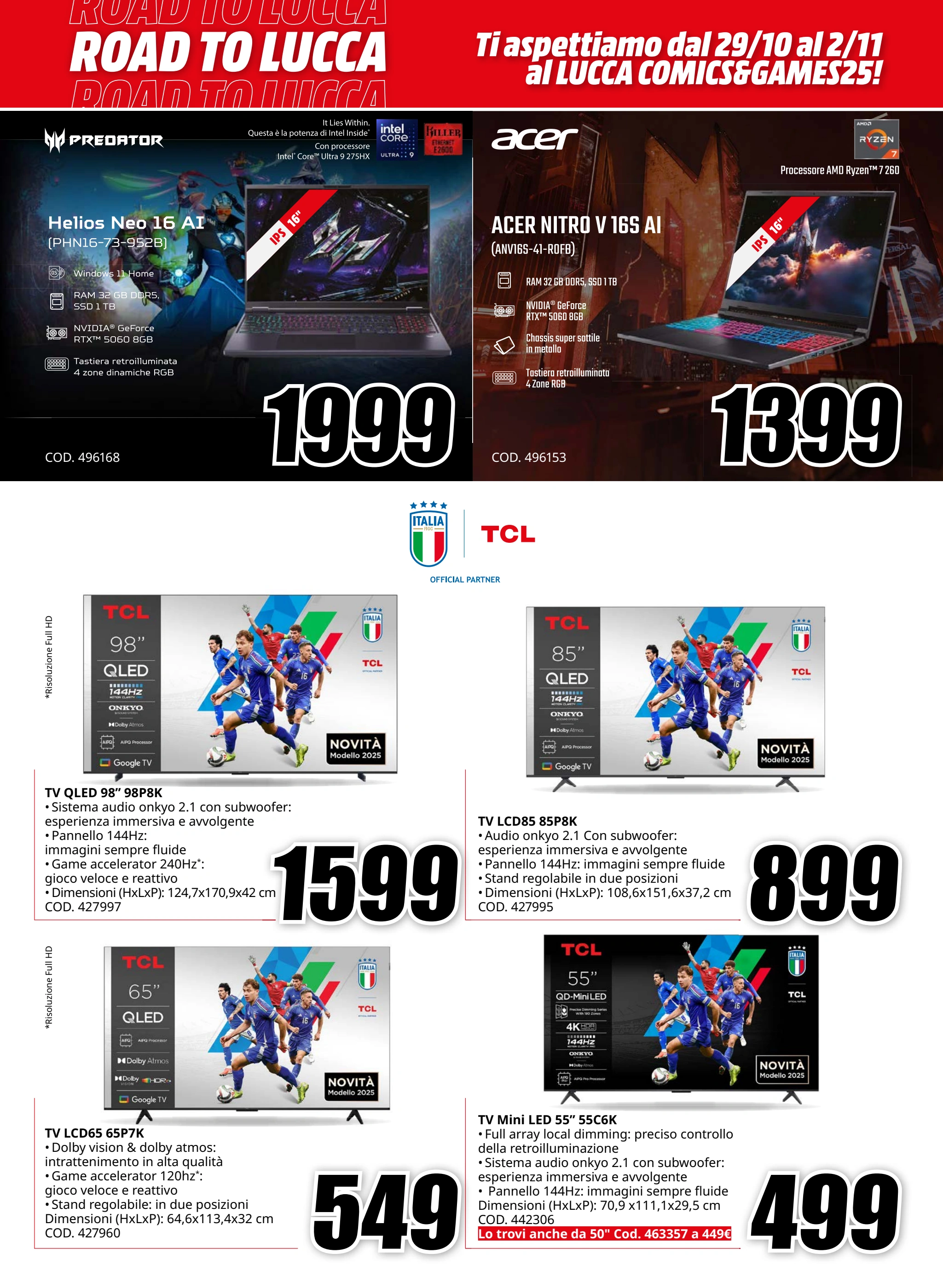 mediaworld - Volantino Mediaworld - Road To Lucca valido dal 06/10 al 12/10 - page: 2