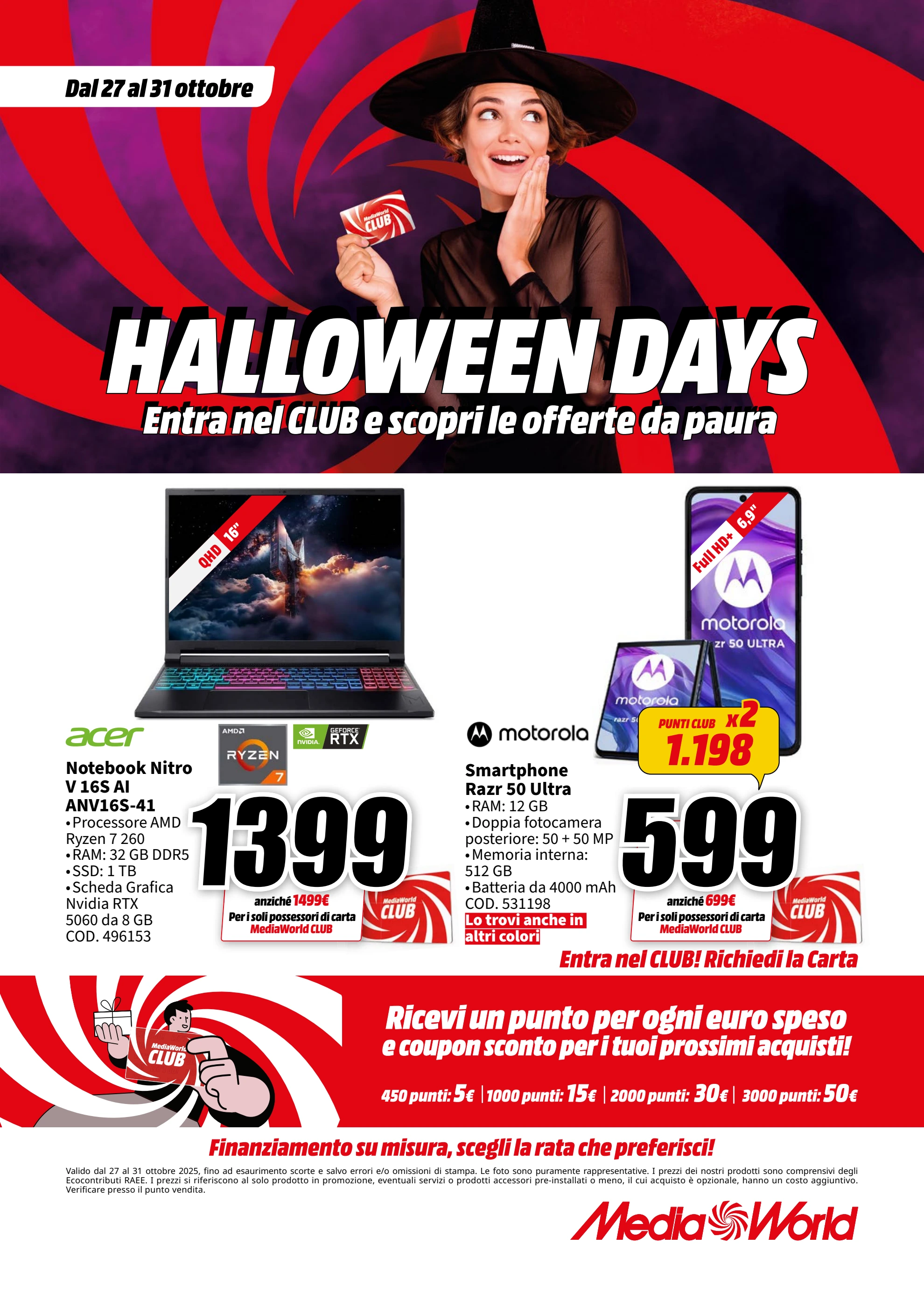 mediaworld - Volantino Mediaworld - Halloween Days valido dal 27/10 al 31/10