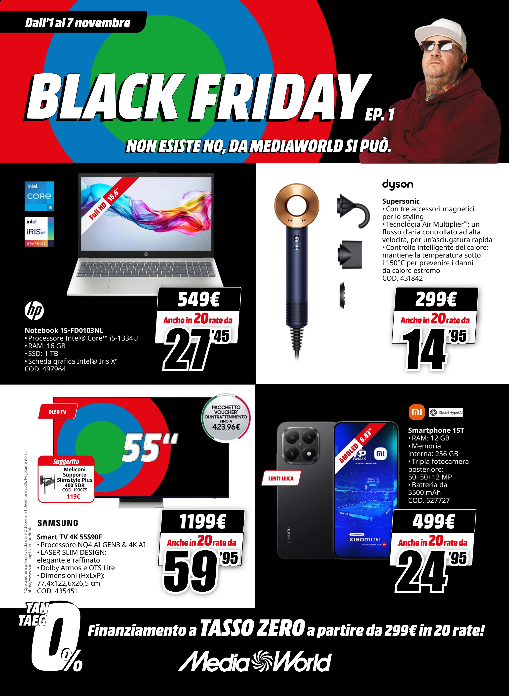 mediaworld - Volantino Mediaworld - Black Friday valido dal 01/11 al 07/11