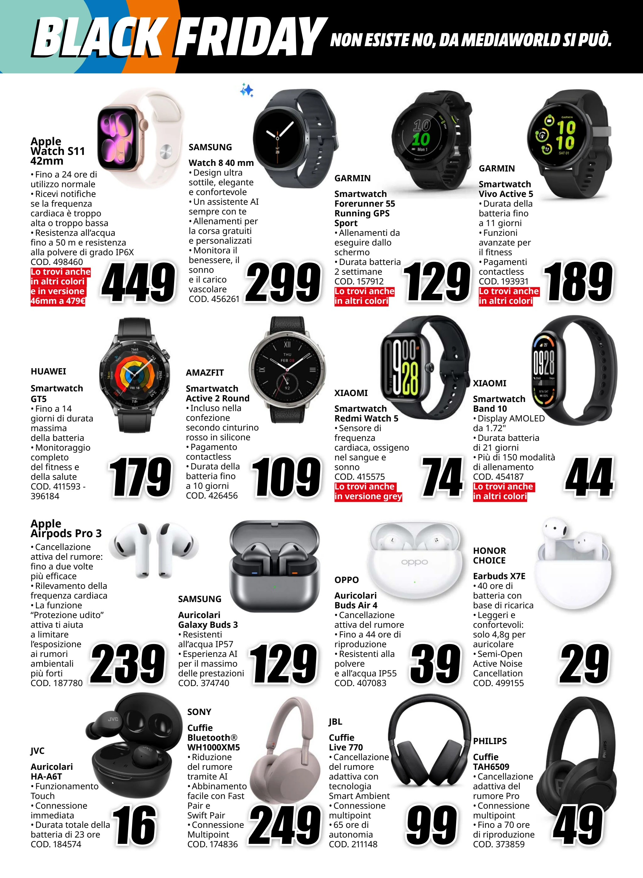 mediaworld - Volantino Mediaworld - Black Friday valido dal 12/11 al 19/11 - page: 8