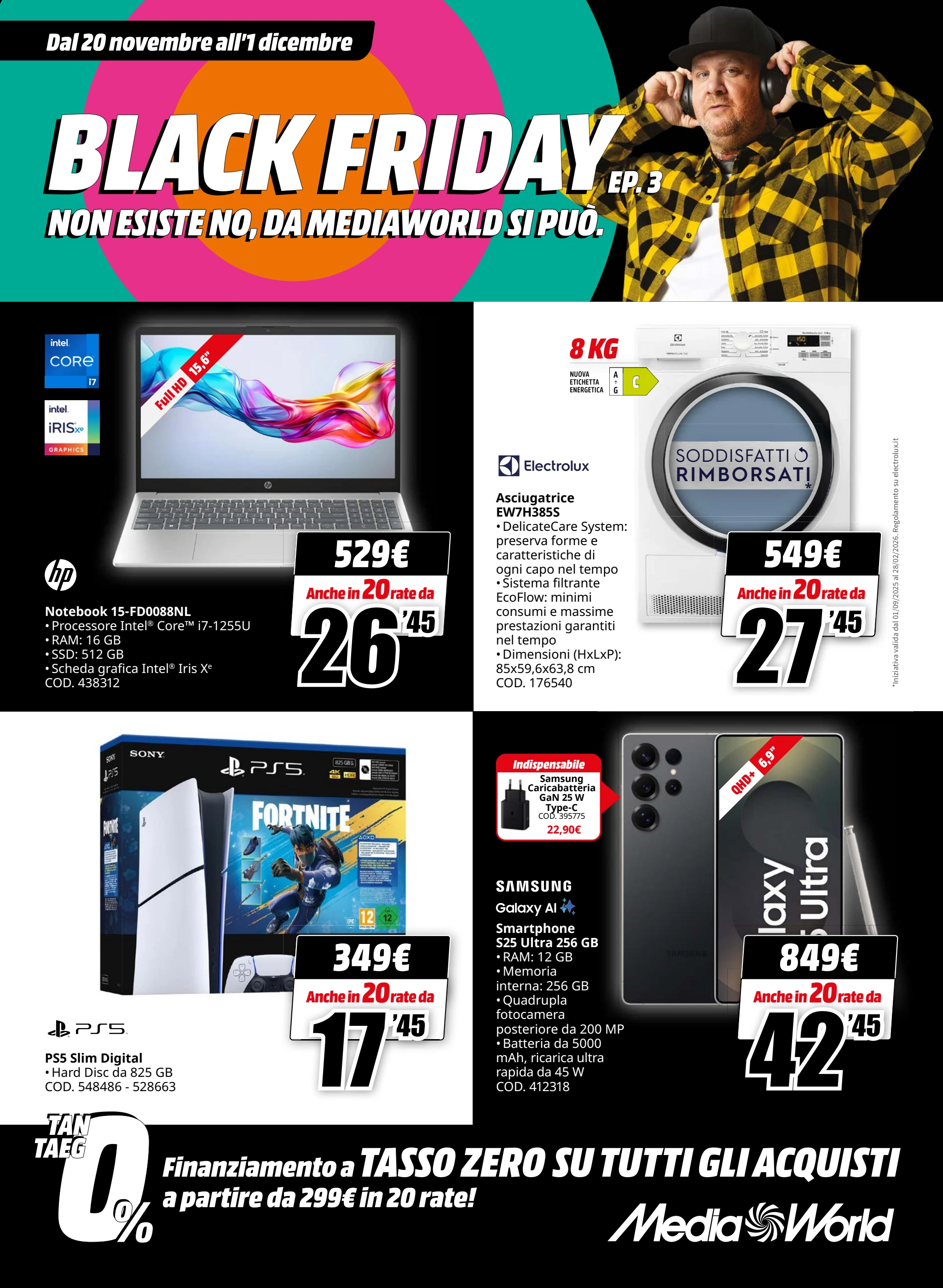 mediaworld - Volantino Mediaworld - BLACK FRIDAY valido dal 20/11 al 01/12