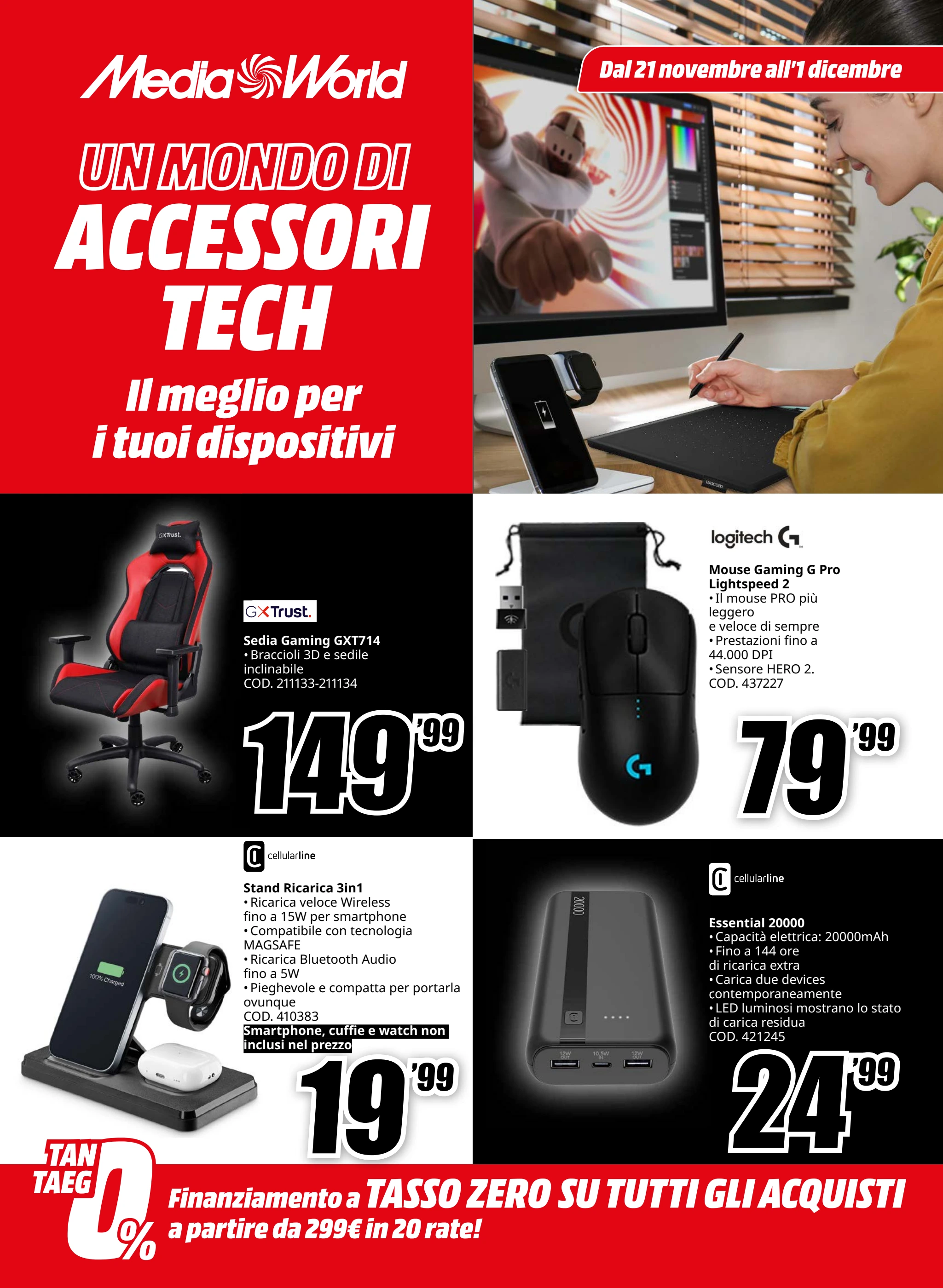 mediaworld - Volantino Mediaworld - Speciale Accessori valido dal 21/11 al 01/12 - page: 1