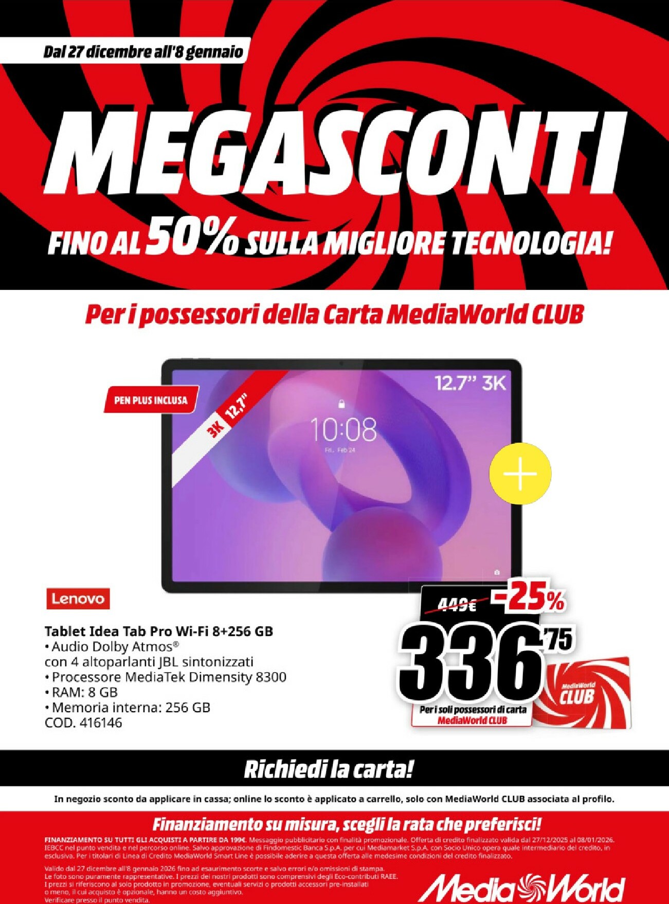 mediaworld - Volantino Mediaworld valido dal 27/12 al 08/01 - page: 13