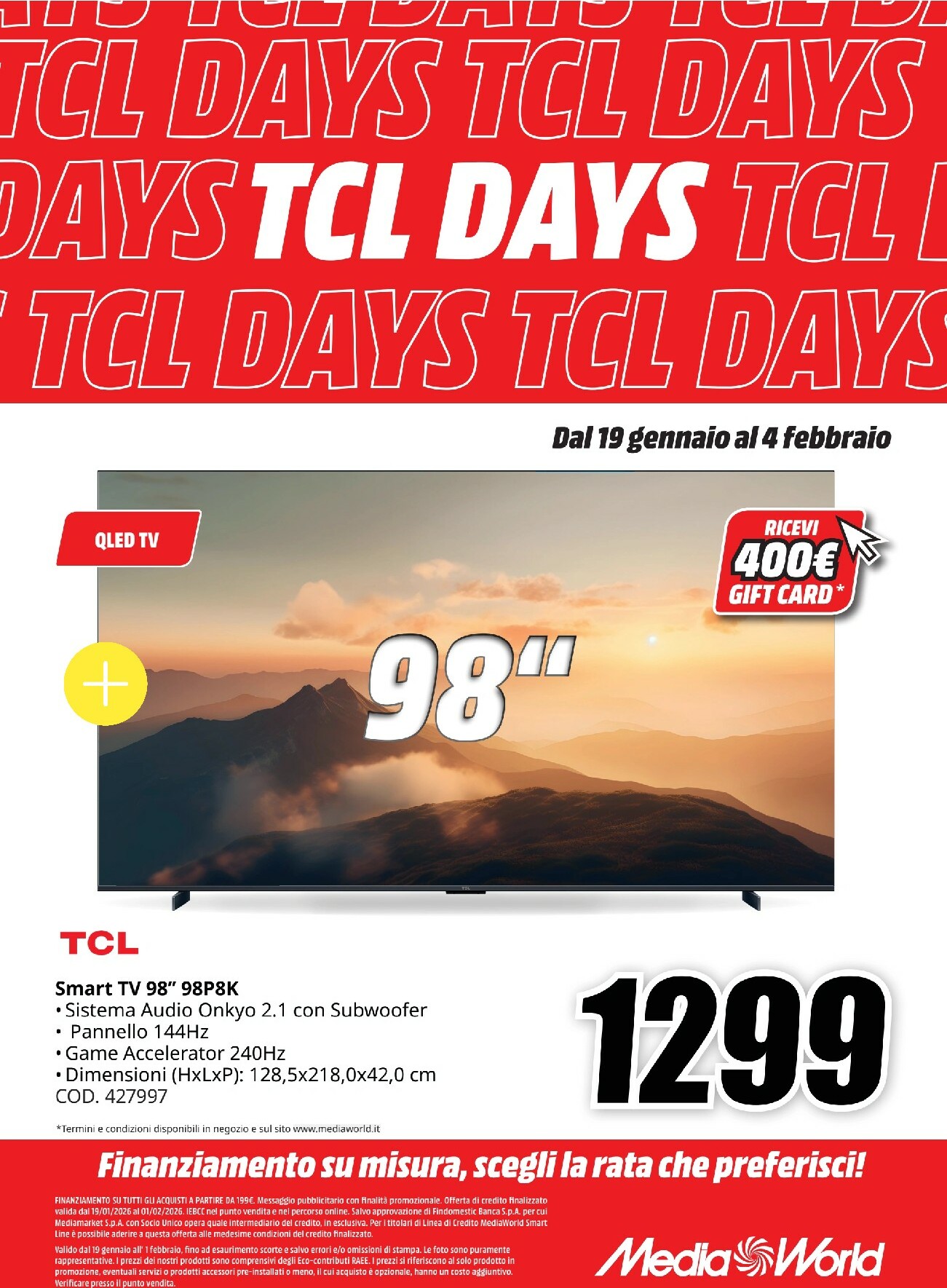 mediaworld - Volantino Mediaworld - TCL Days valido dal 19/01 al 04/02 - page: 5