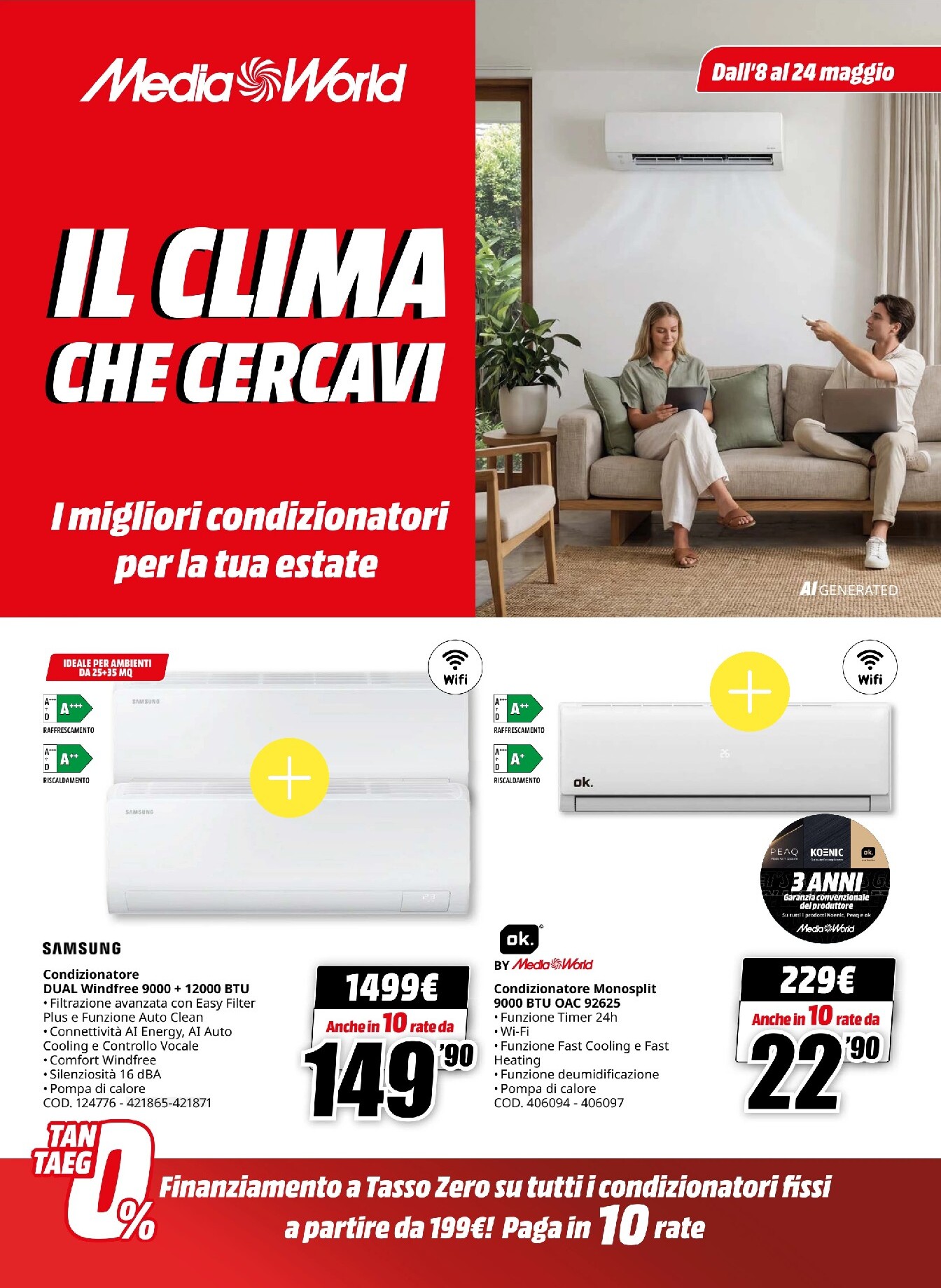 mediaworld - Volantino attuale di Mediaworld - Il Clima Che Cercavi valido dal venerdì 08/05/2026 al domenica 24/05/2026 - page: 1