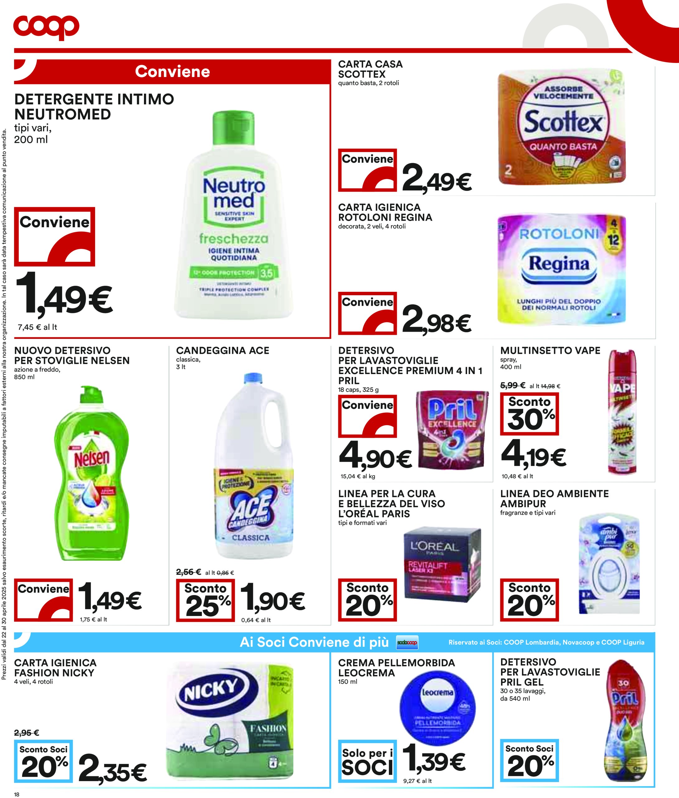 coop - Volantino Coop valido dal 22/04 al 30/04 - page: 18