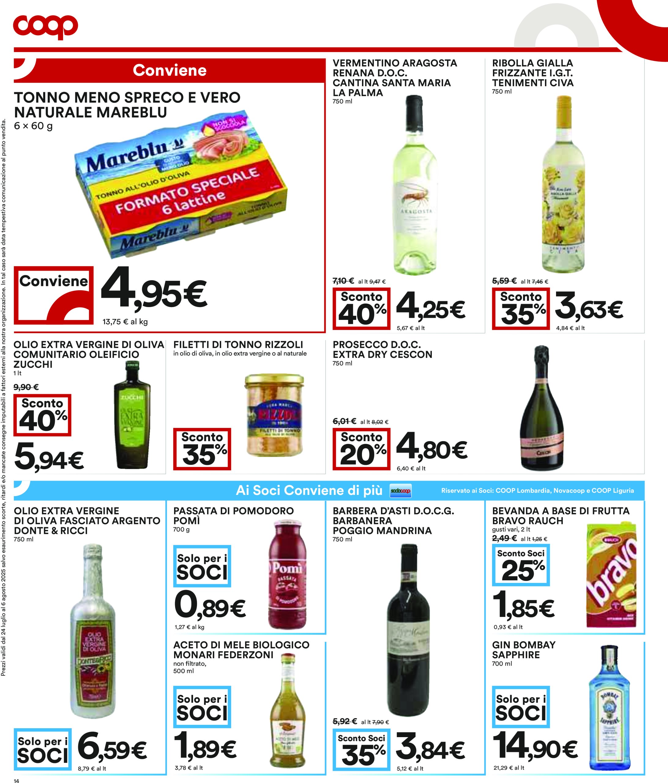 coop - Volantino Coop valido dal 24/07 al 06/08 - page: 14