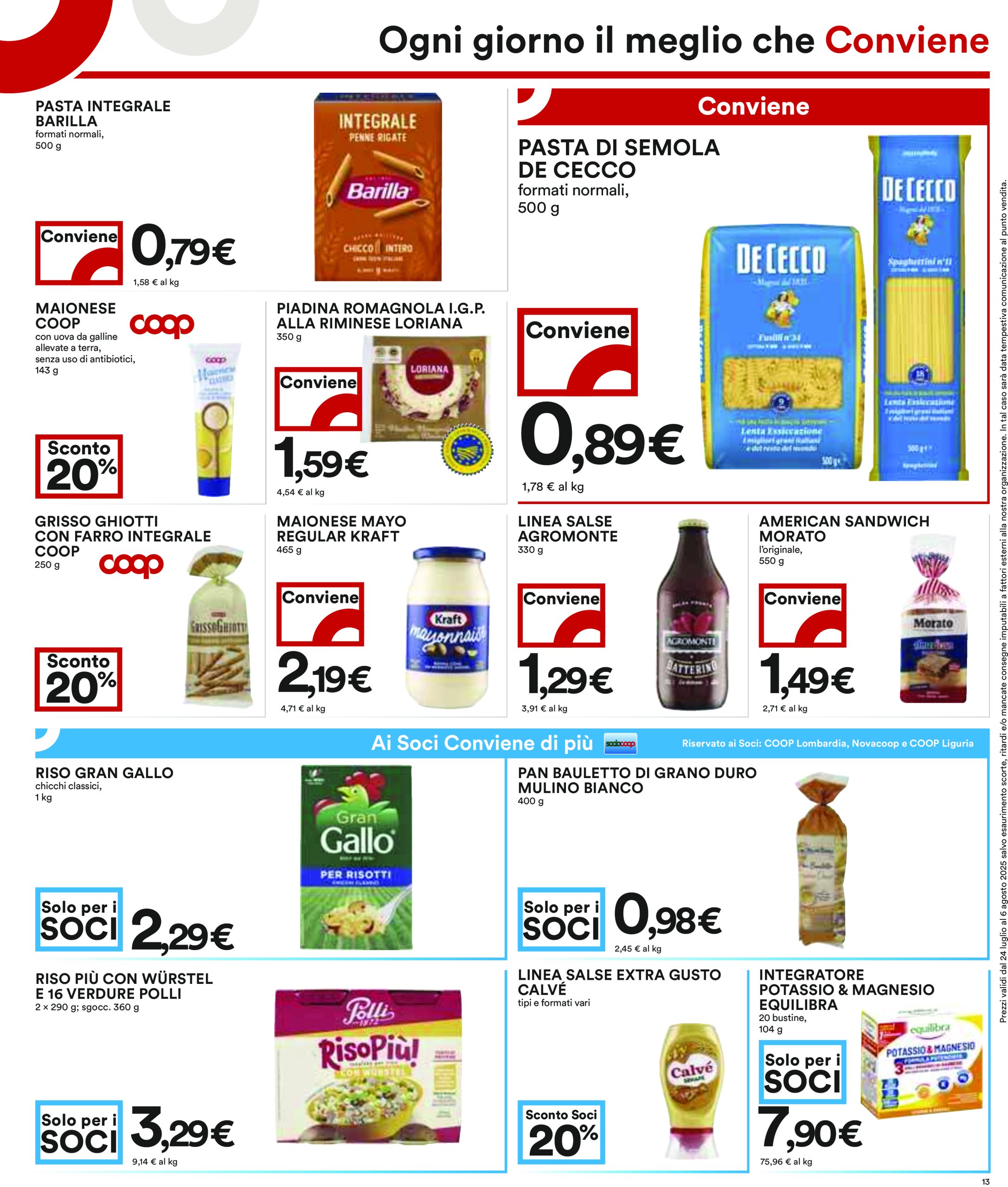 coop - Volantino Coop valido dal 24/07 al 06/08 - page: 13