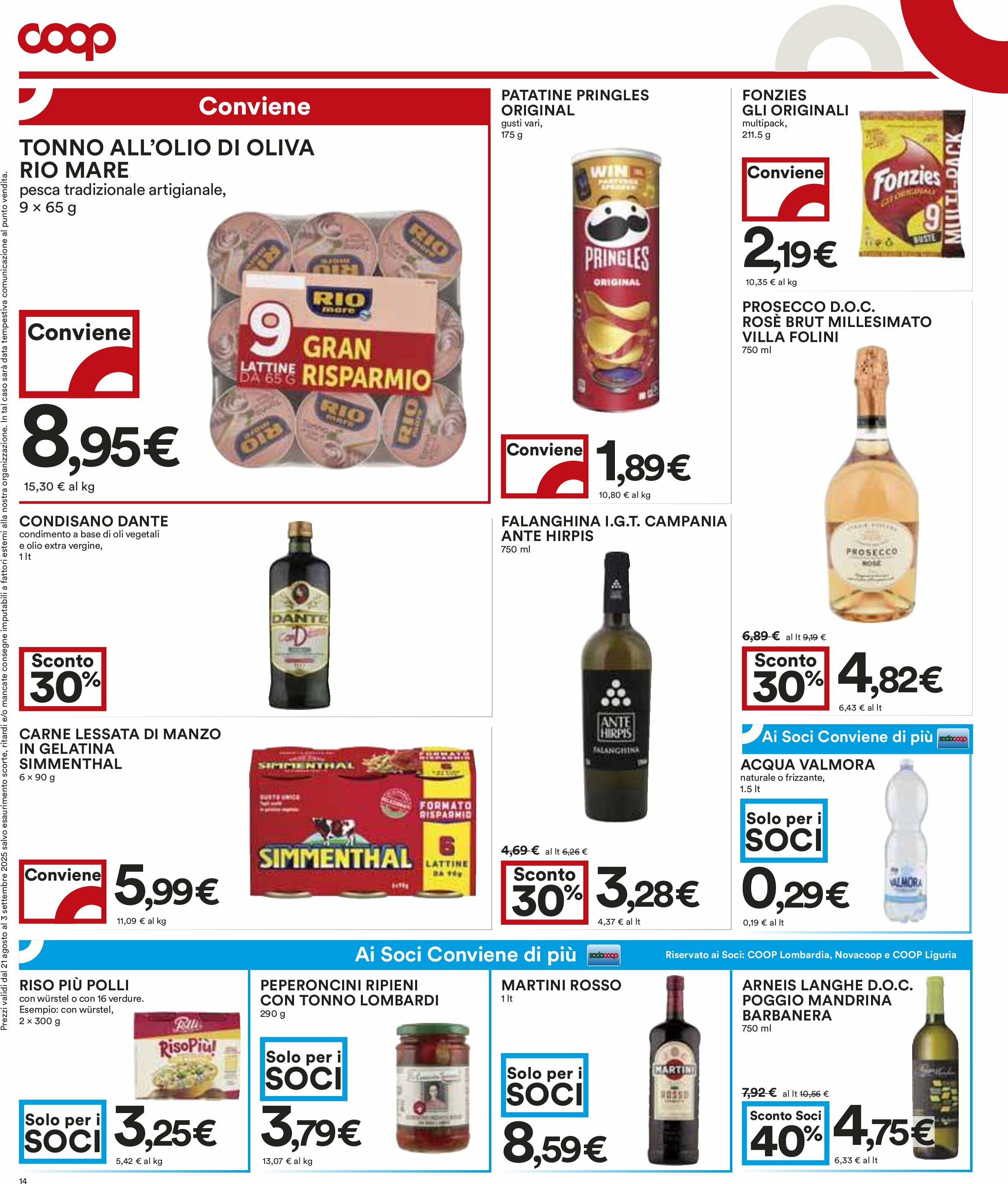 coop - Volantino Coop valido dal 21/08 al 03/09 - page: 14
