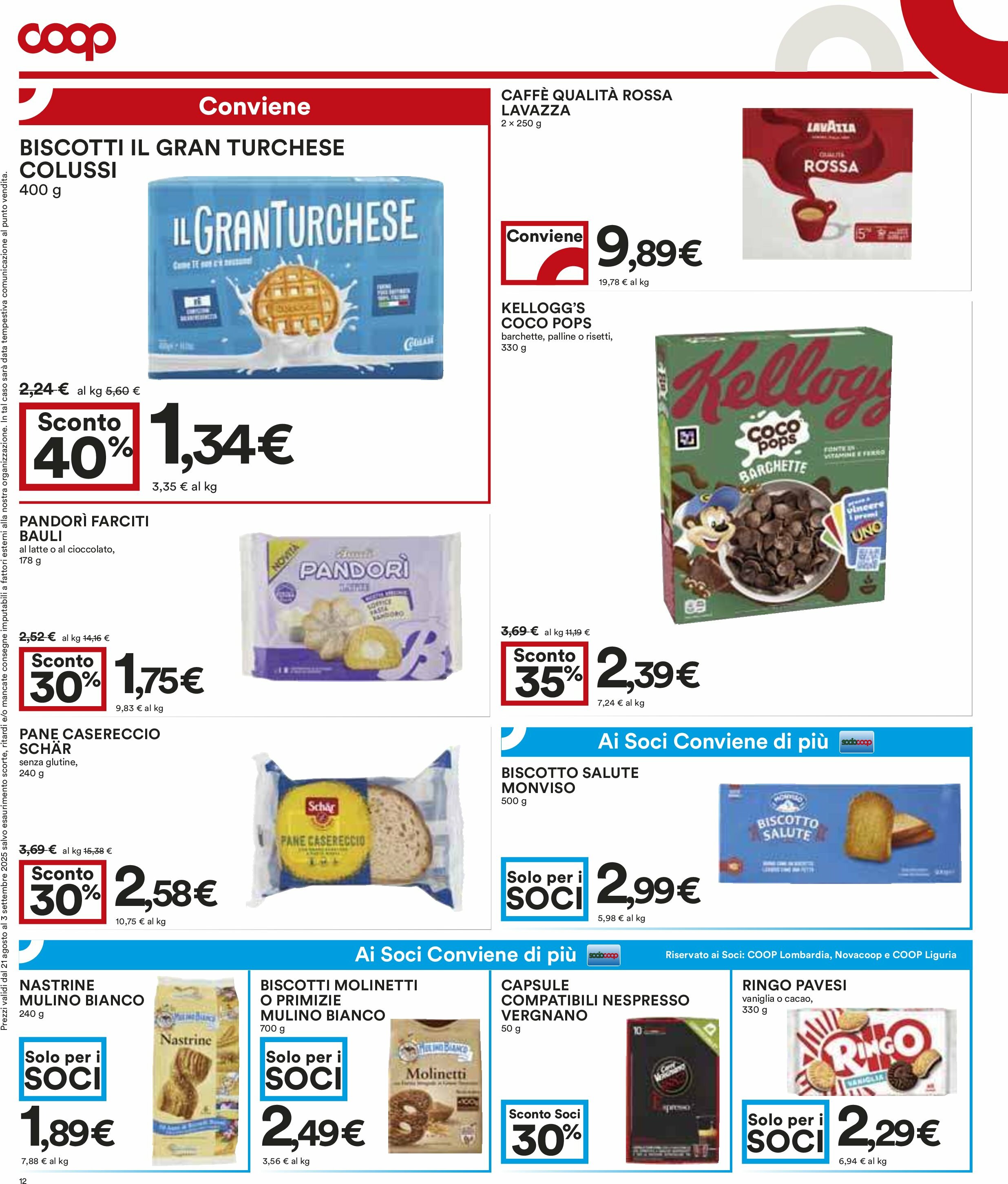 coop - Volantino Coop valido dal 21/08 al 03/09 - page: 12