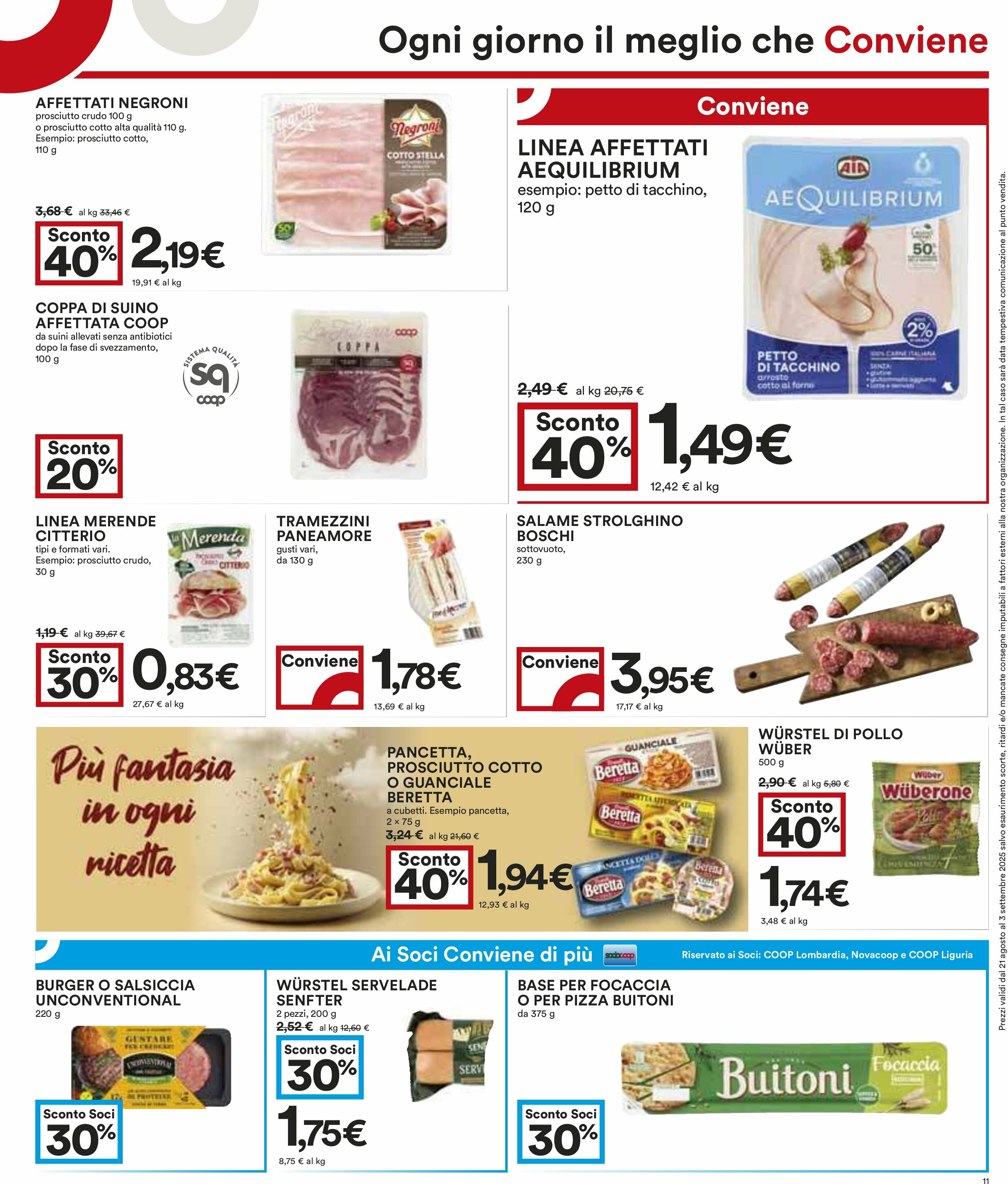 coop - Volantino Coop valido dal 21/08 al 03/09 - page: 11