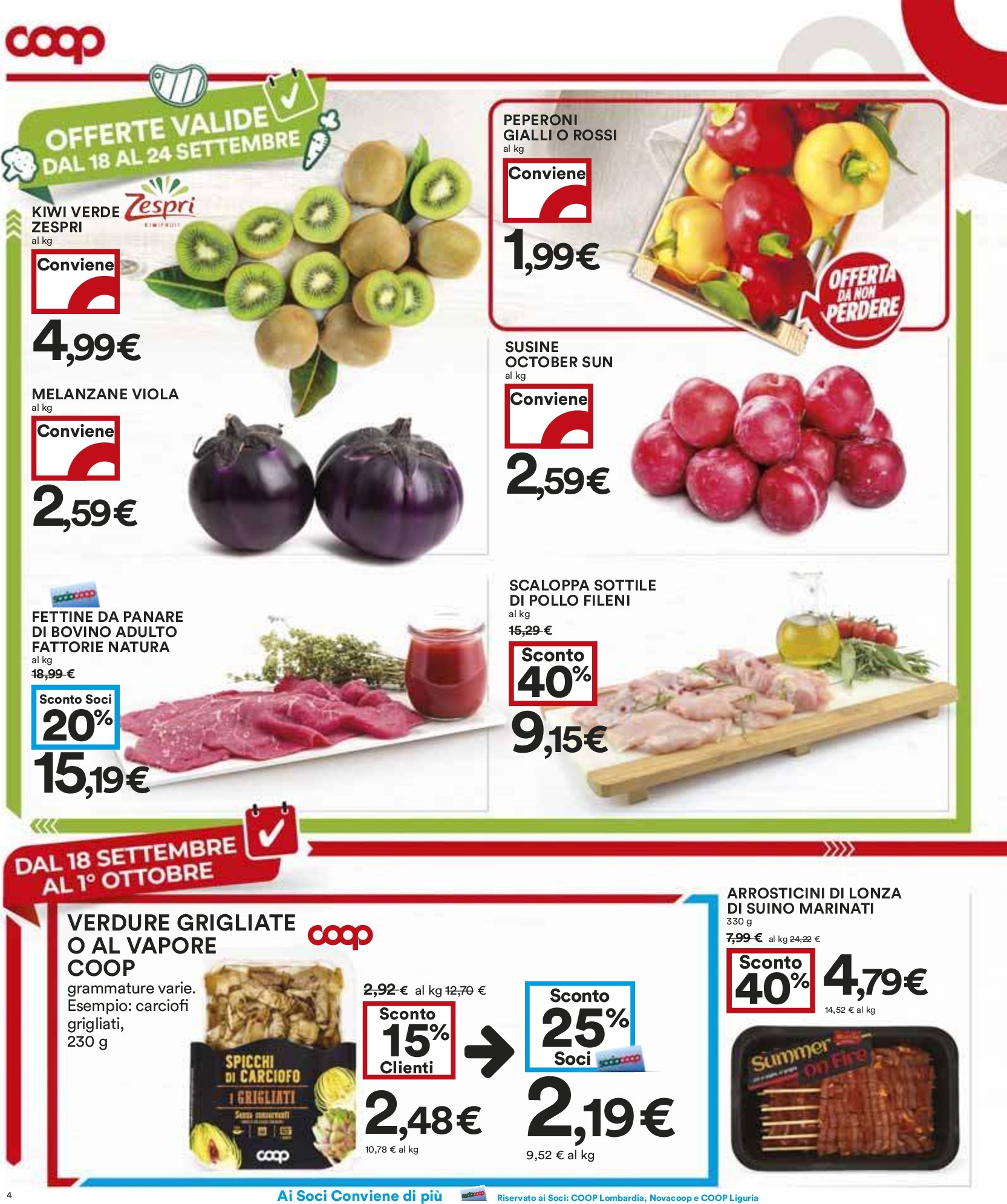 coop - Volantino Coop valido dal 18/09 al 01/10 - page: 4