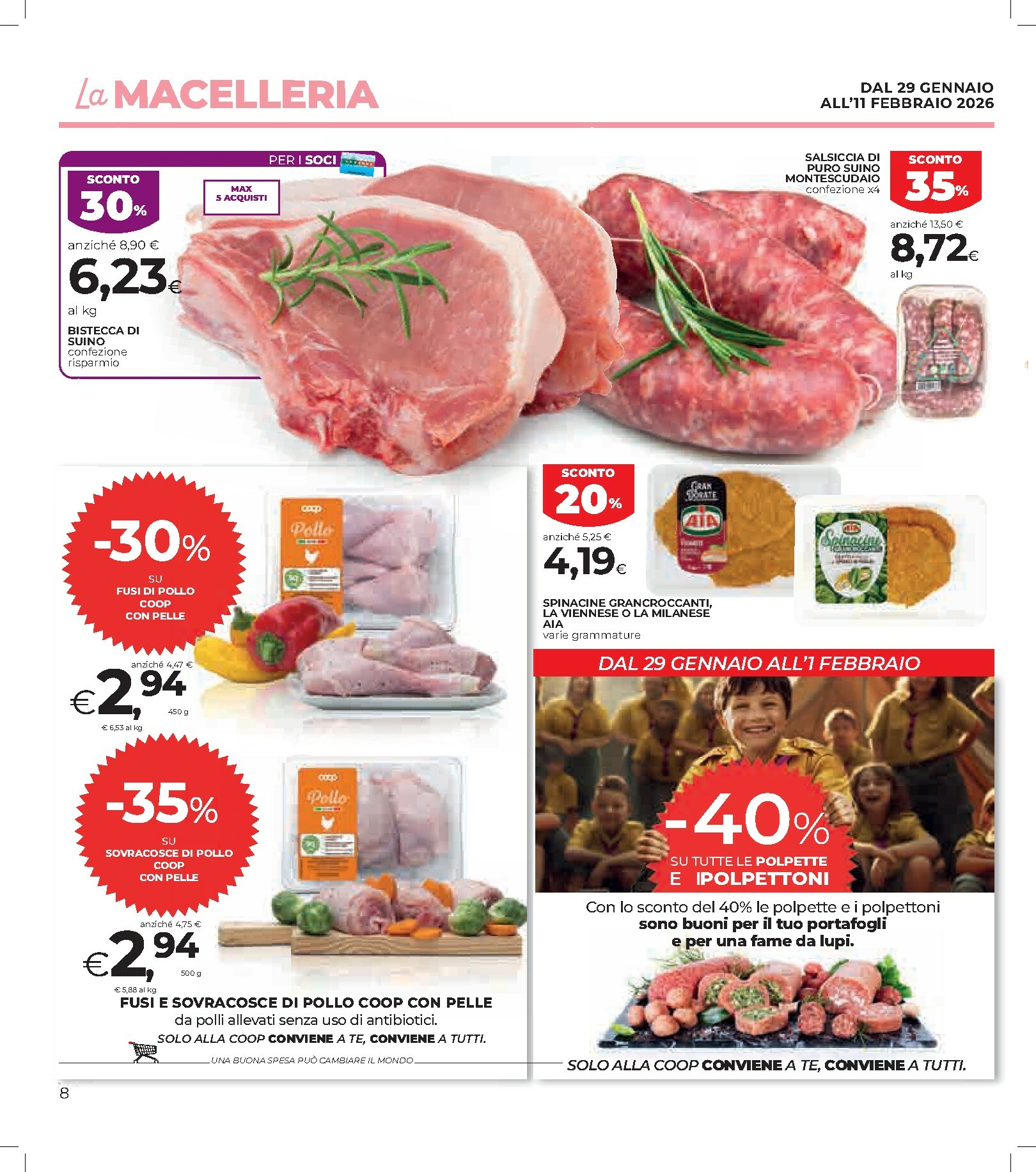coop - Volantino Coop valido dal 29/01 al 11/02 - page: 8