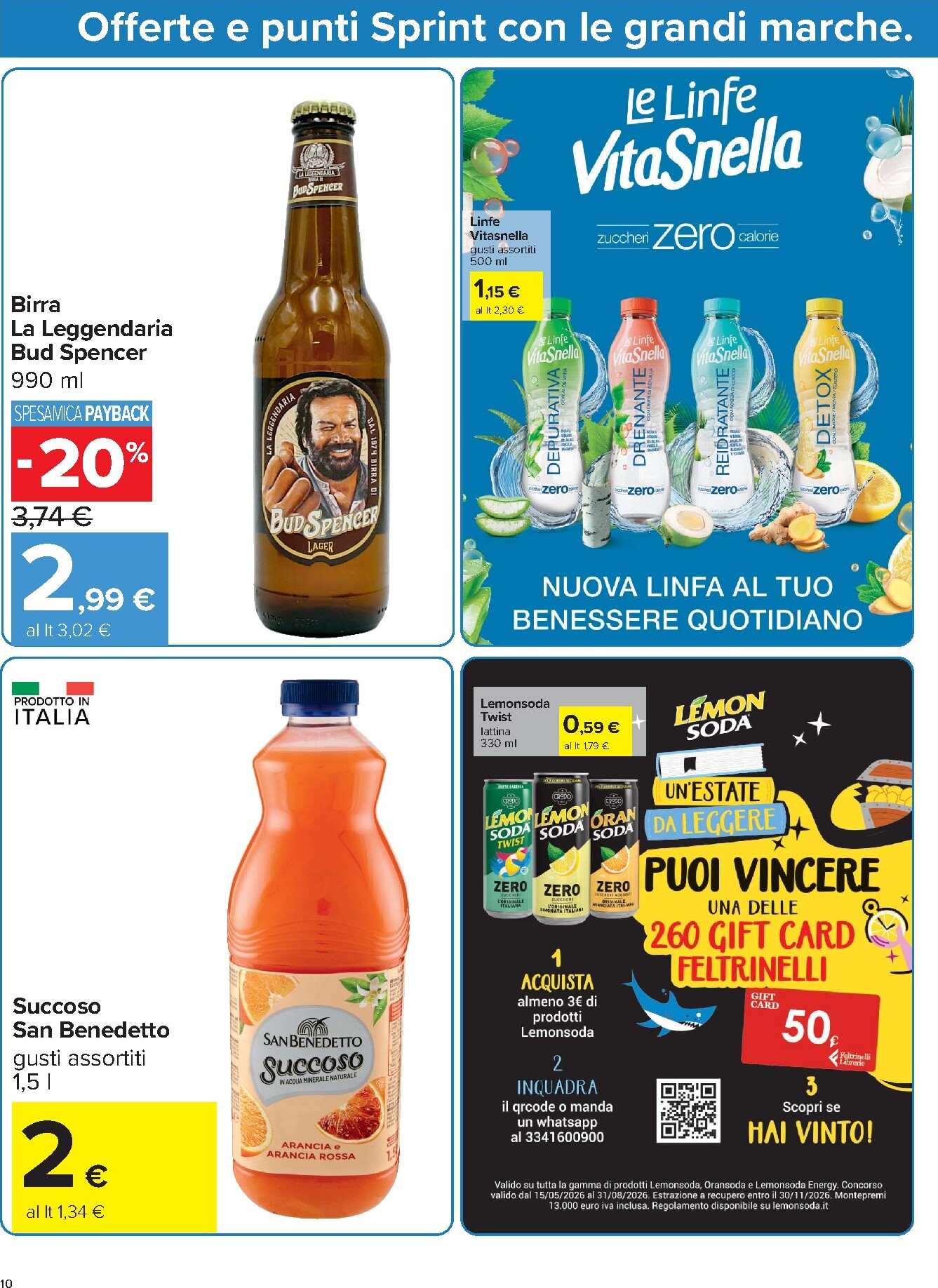 carrefour - Volantino Carrefour - Punti Sprint Payback per la prossima settimana dal venerdì 05/06/2026 al lunedì 15/06/2026 - page: 10