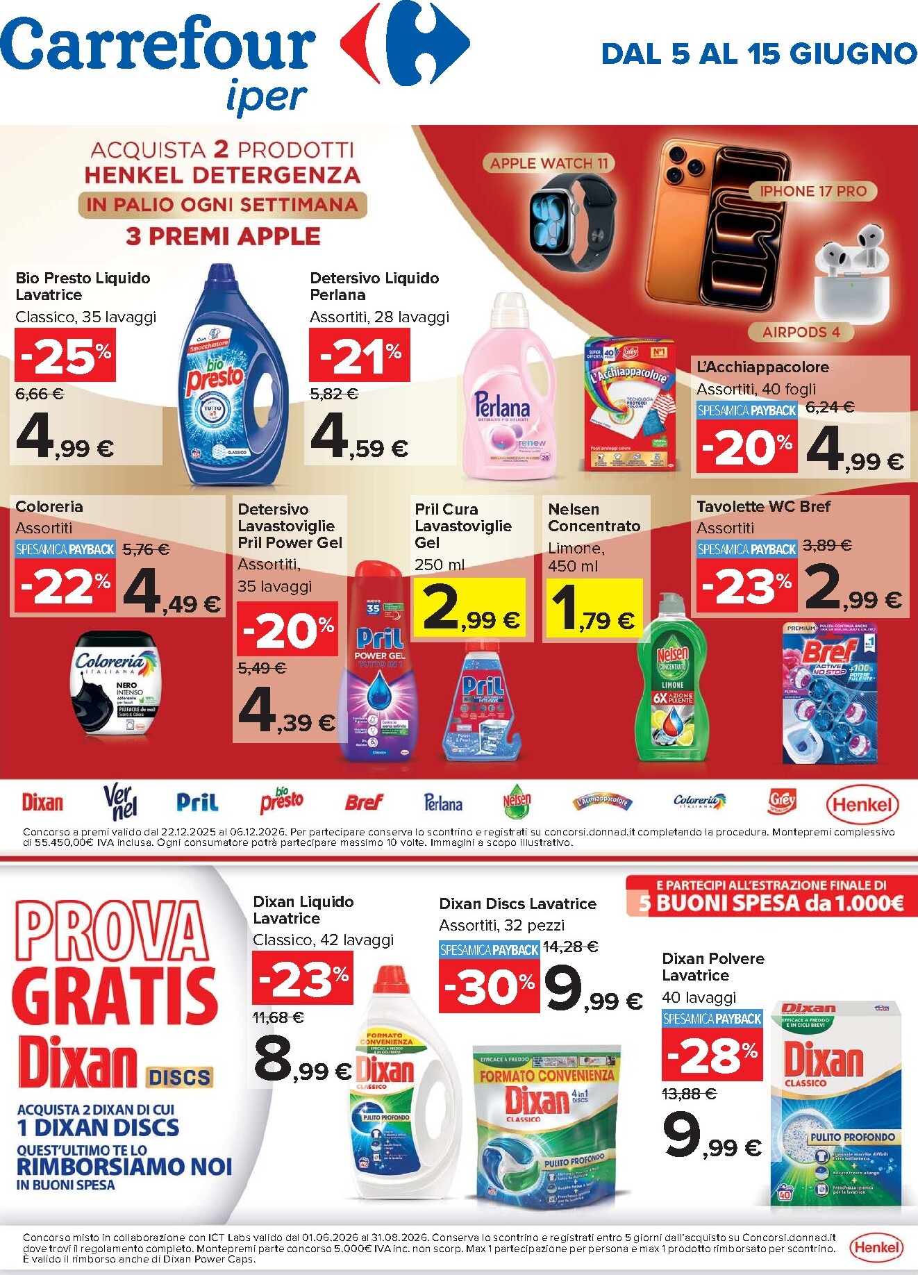 carrefour - Volantino Carrefour - Speciale Henkel per la prossima settimana dal venerdì 05/06/2026 al lunedì 15/06/2026
