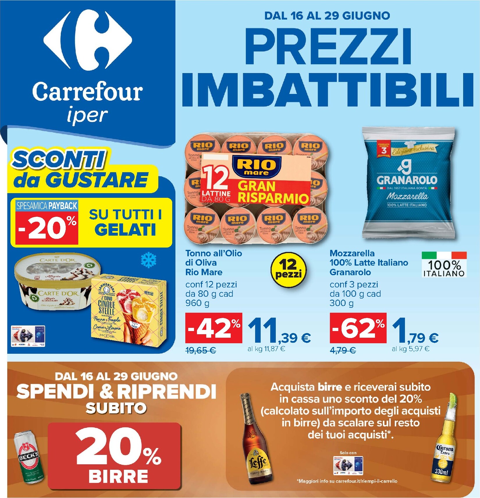 carrefour - Volantino Carrefour - Prezzi imbattibili per la prossima settimana dal martedì 16/06/2026 al lunedì 29/06/2026