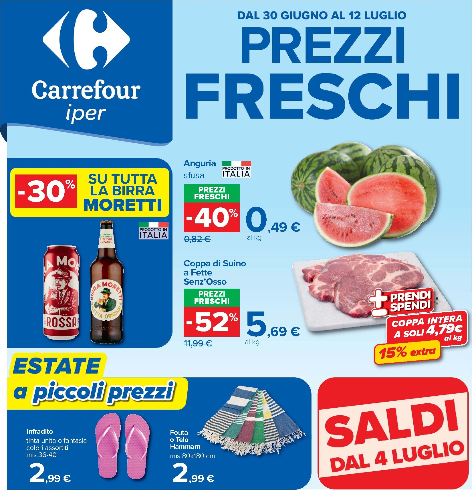 carrefour - Volantino futuro Carrefour - Prezzi freschi valido dal martedì 30/06/2026 al domenica 12/07/2026 - page: 1